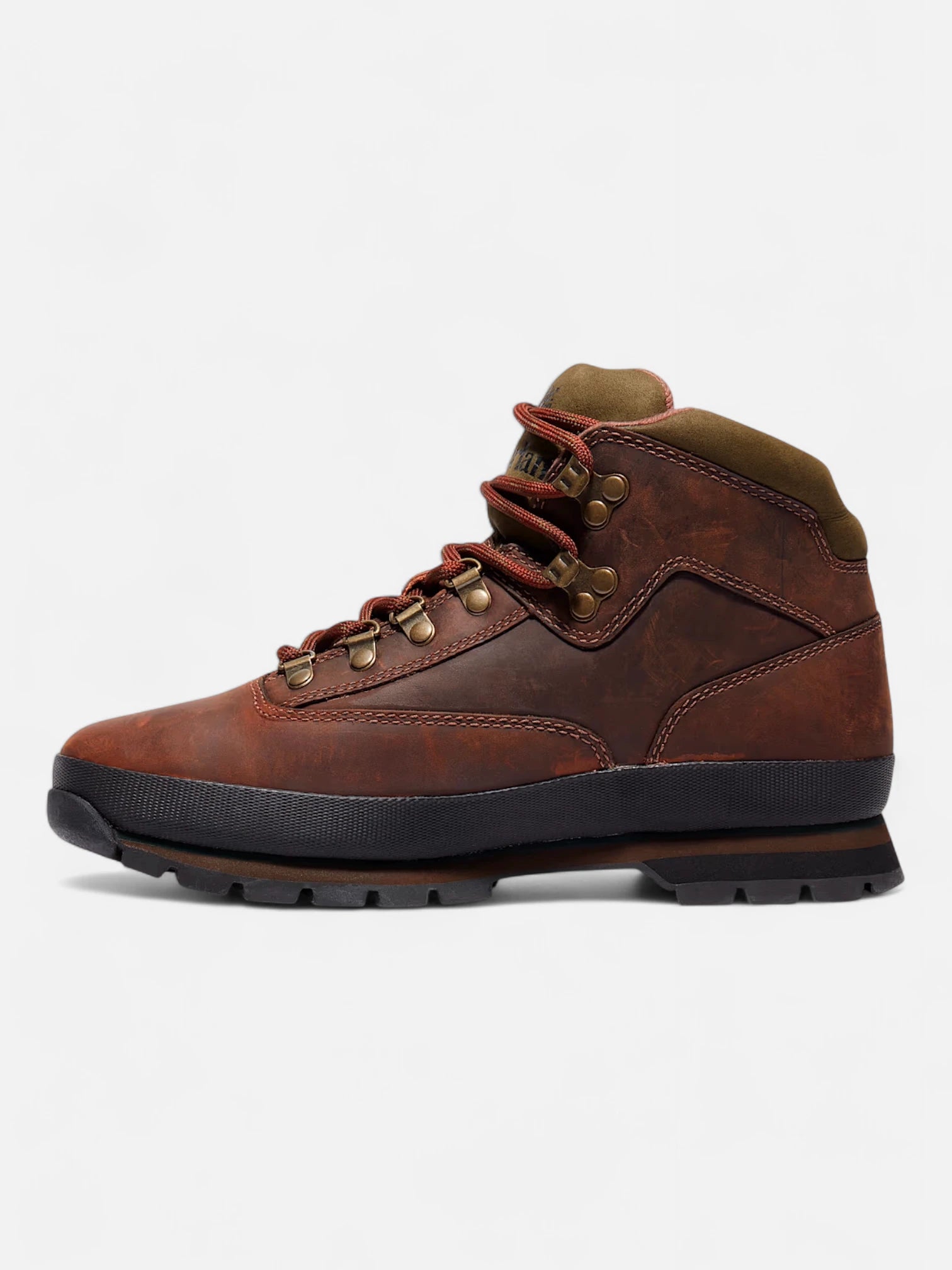 Timberland Euro Hiker Mid Waterproof Hiking Boots for Men - Brown Leather Outdoor Boots for Trekking & Camping Adventures