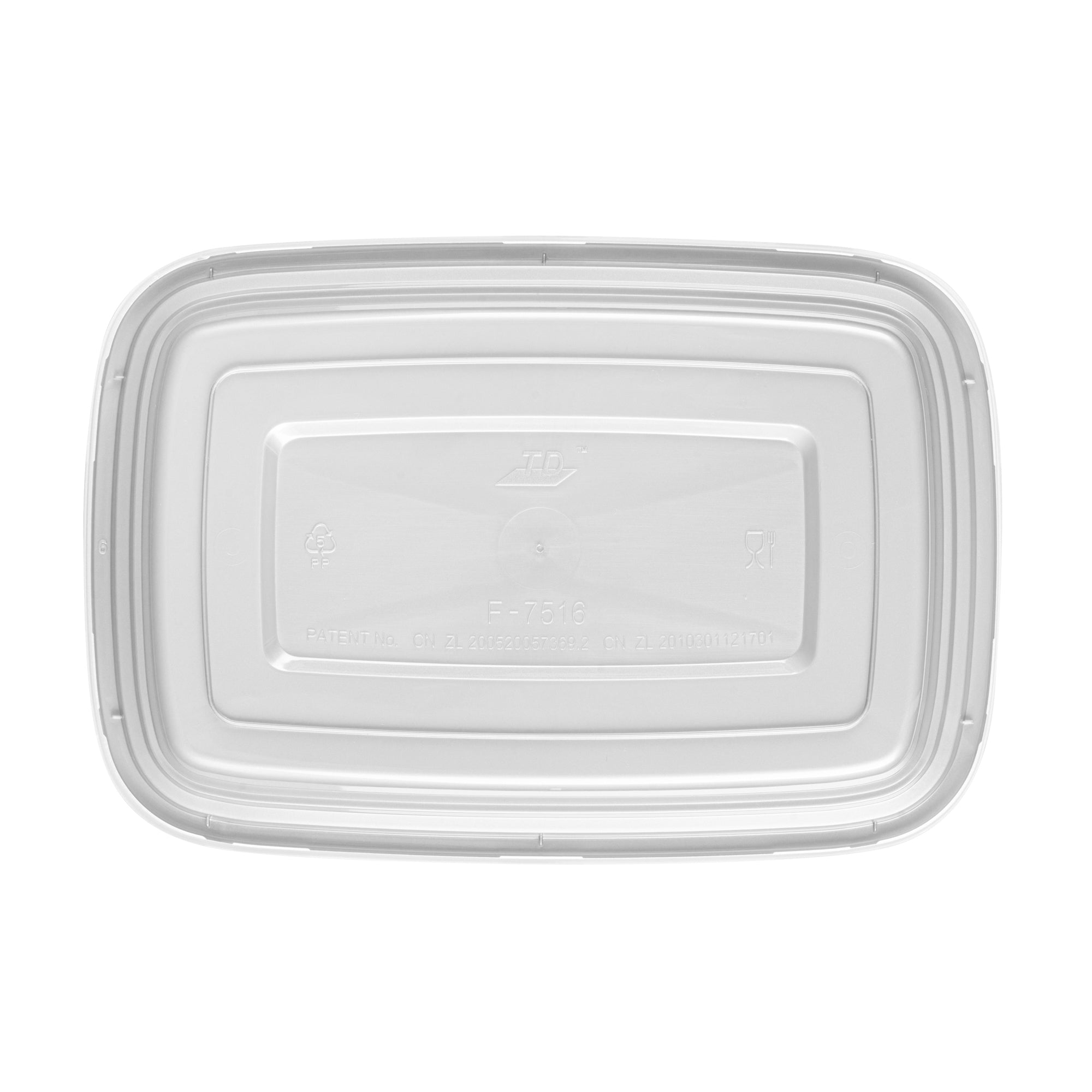 16 oz Rectangle Silver Plastic To-Go Food Containers with Clear Lid - Microwave Safe (7.75
