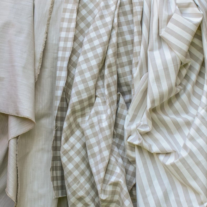 Premium Beige 100% Cotton Fabric - Soft, Durable & Breathable for Sewing, Quilting, DIY Crafts & Home Decor Projects