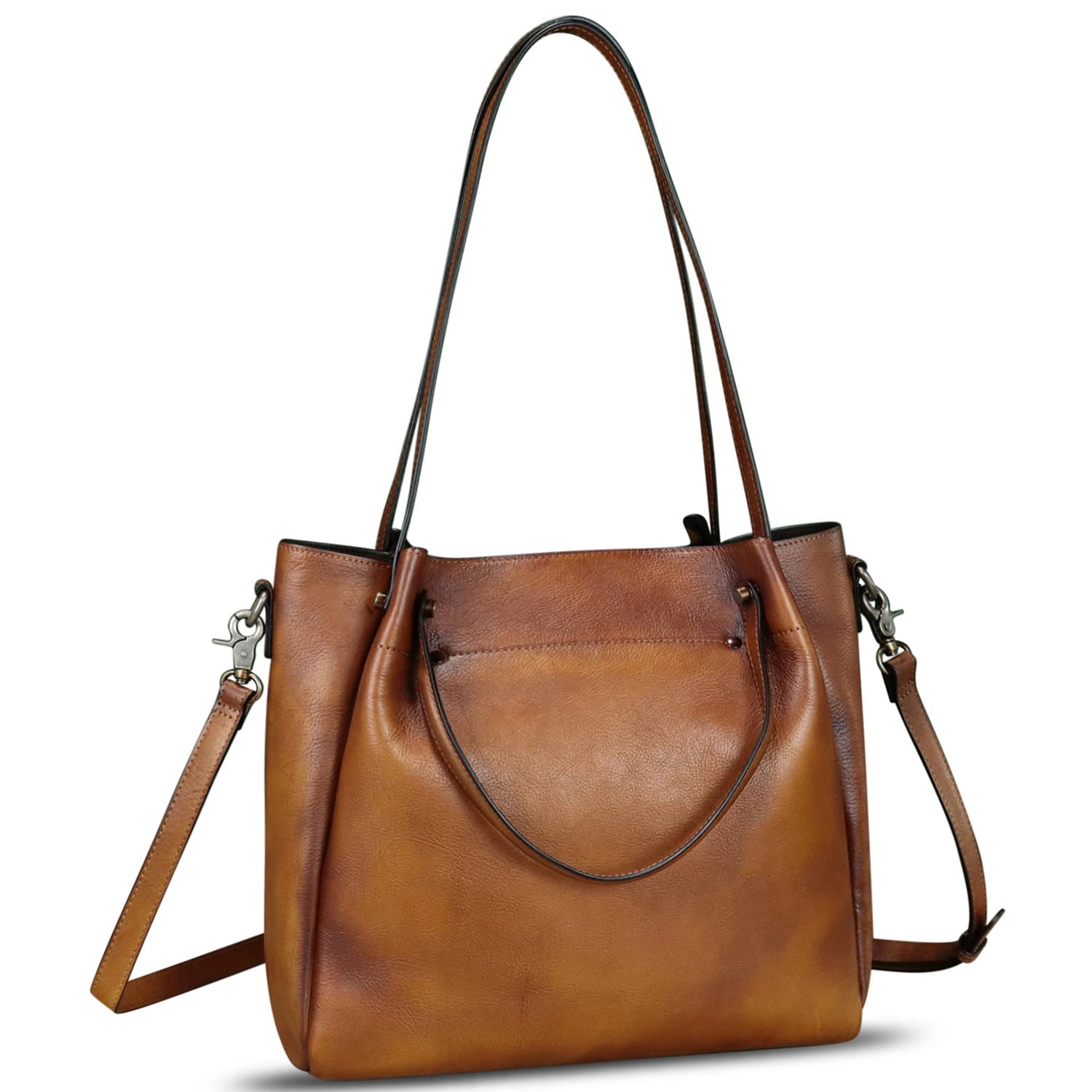 Genuine Leather Handbags for Women - Vintage Handmade Satchel Purses & Shoulder Bags with Top Handle - Perfect for Work, Travel, and Everyday Use