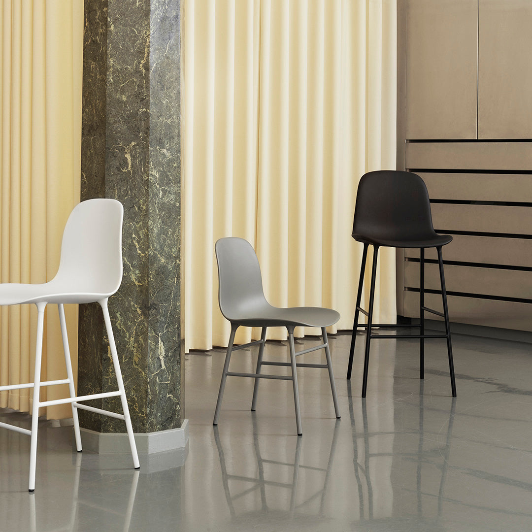 Modern Form Bar Chair - Fully Upholstered Counter Stool with Comfortable Seat - Perfect for Kitchen Islands, Breakfast Bars & Home Bars