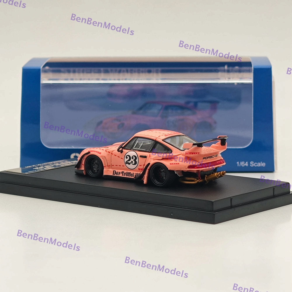 1:64 Scale SW 911 RWB 993 #23 Pink Racing Sports Diecast Model Car - Limited Edition Collectible for Display, Racing Enthusiasts & Car Lovers