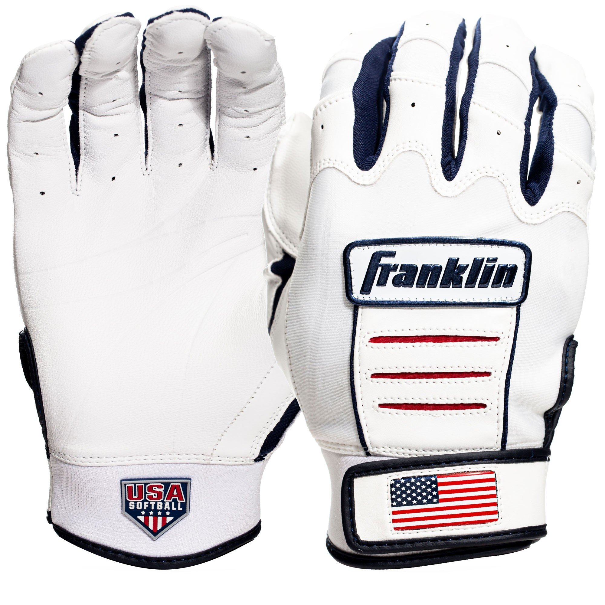 Franklin USA Women's Softball CFX Pro Batting Gloves - High Performance Baseball Gloves for Training & Games - Perfect for Fastpitch Softball & Batting Practice