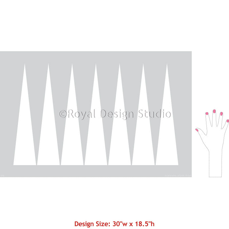 Modern Wall Stencil Kit - DIY Home Decor Painting Template for Living Room, Bedroom & Nursery - Reusable Geometric Patterns for Creative Wall Art Projects
