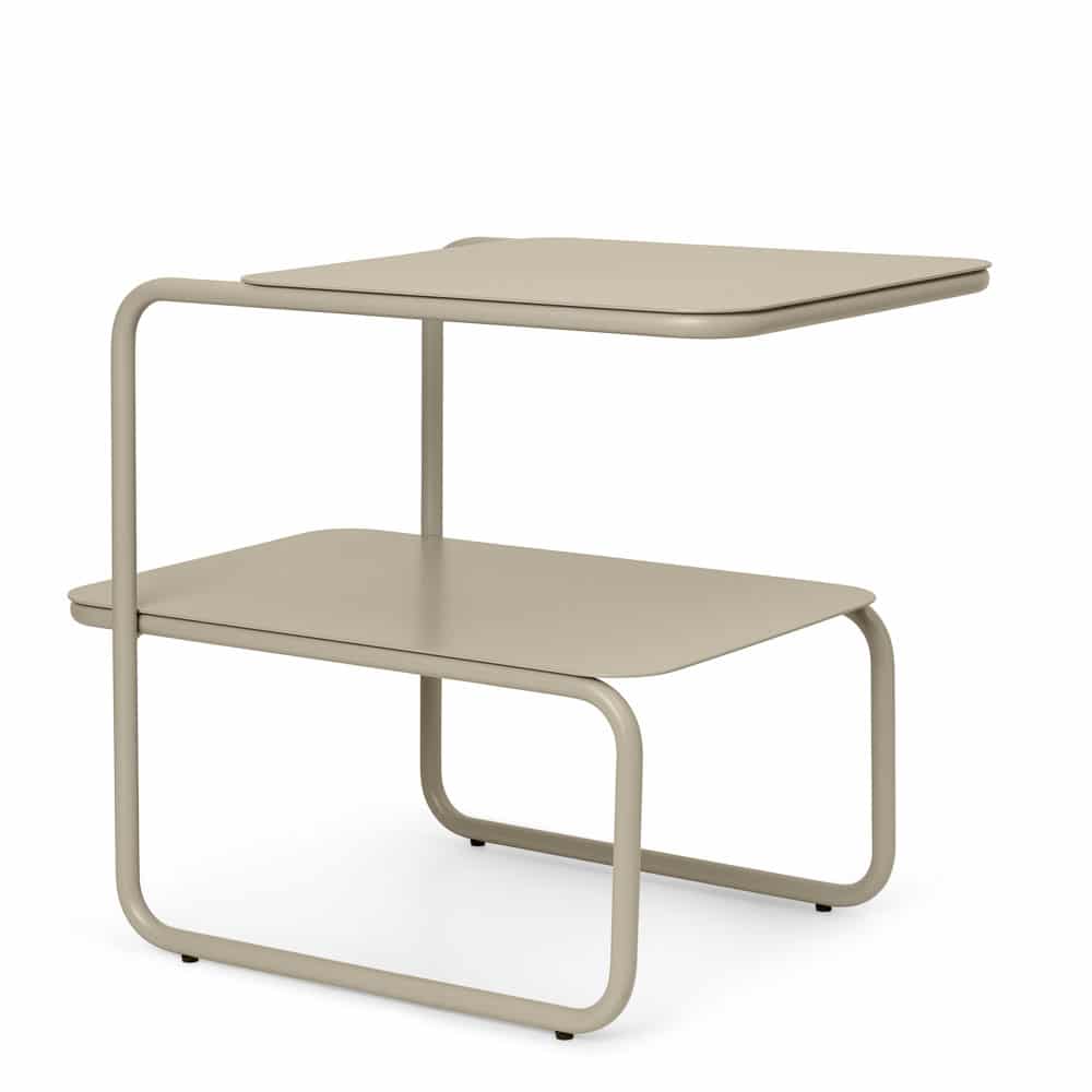 FERM LIVING Level Side Table - Modern Cashmere Finish Nightstand for Bedroom, Living Room & Office - Compact End Table with Sleek Design