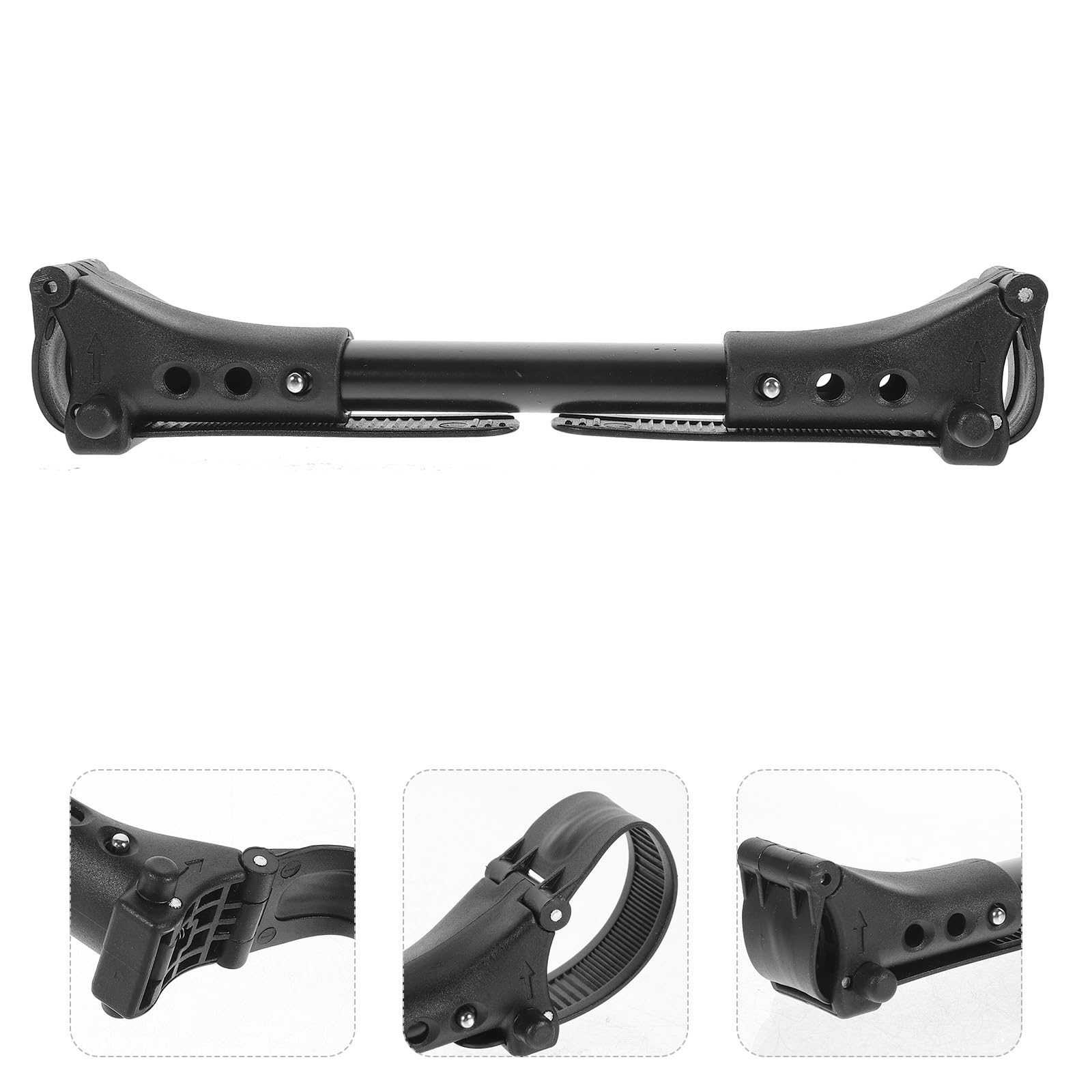 3-Pack Universal Stroller Connector for Twins - Black Stroller Accessories for Double Pushchairs, Carriages & Prams - Perfect for Shopping, Travel & Outdoor Adventures with Twins