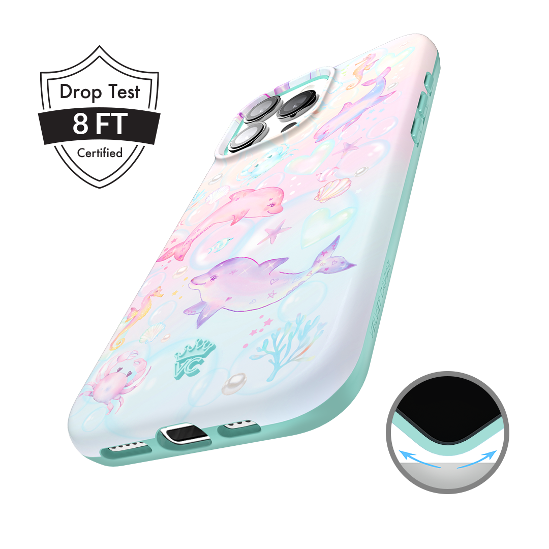 Aqua Angels iPhone Case - Waterproof & Shockproof Protective Cover for iPhone 12/13/14/15 Pro Max - Perfect for Outdoor, Swimming & Travel
