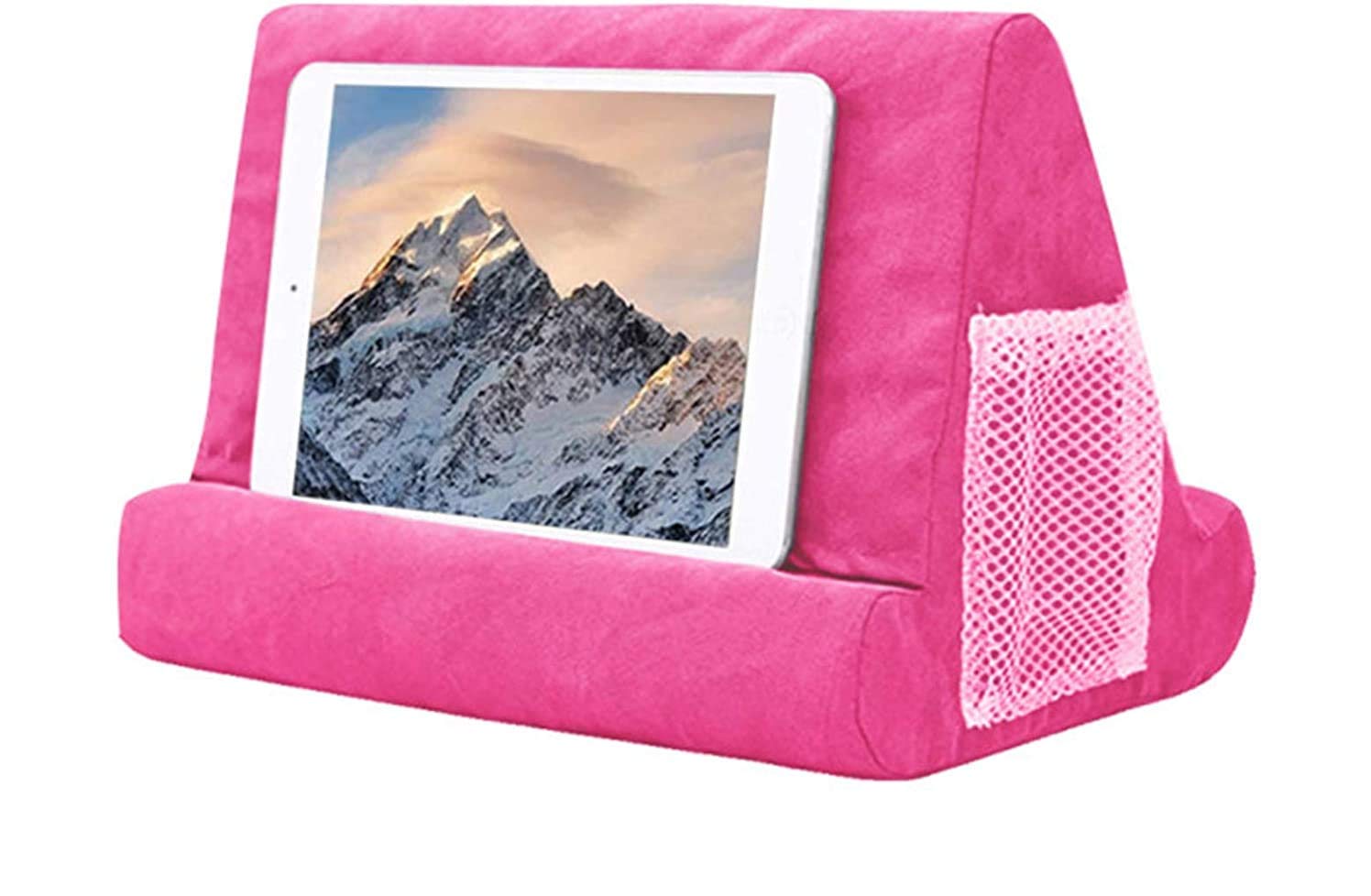 **Lightweight Pink Foam Laptop & Tablet Lapdesk - Multifunctional Stand Holder with Cushion & Storage Bag for iPad, MacBook, Reading, Work, Travel**