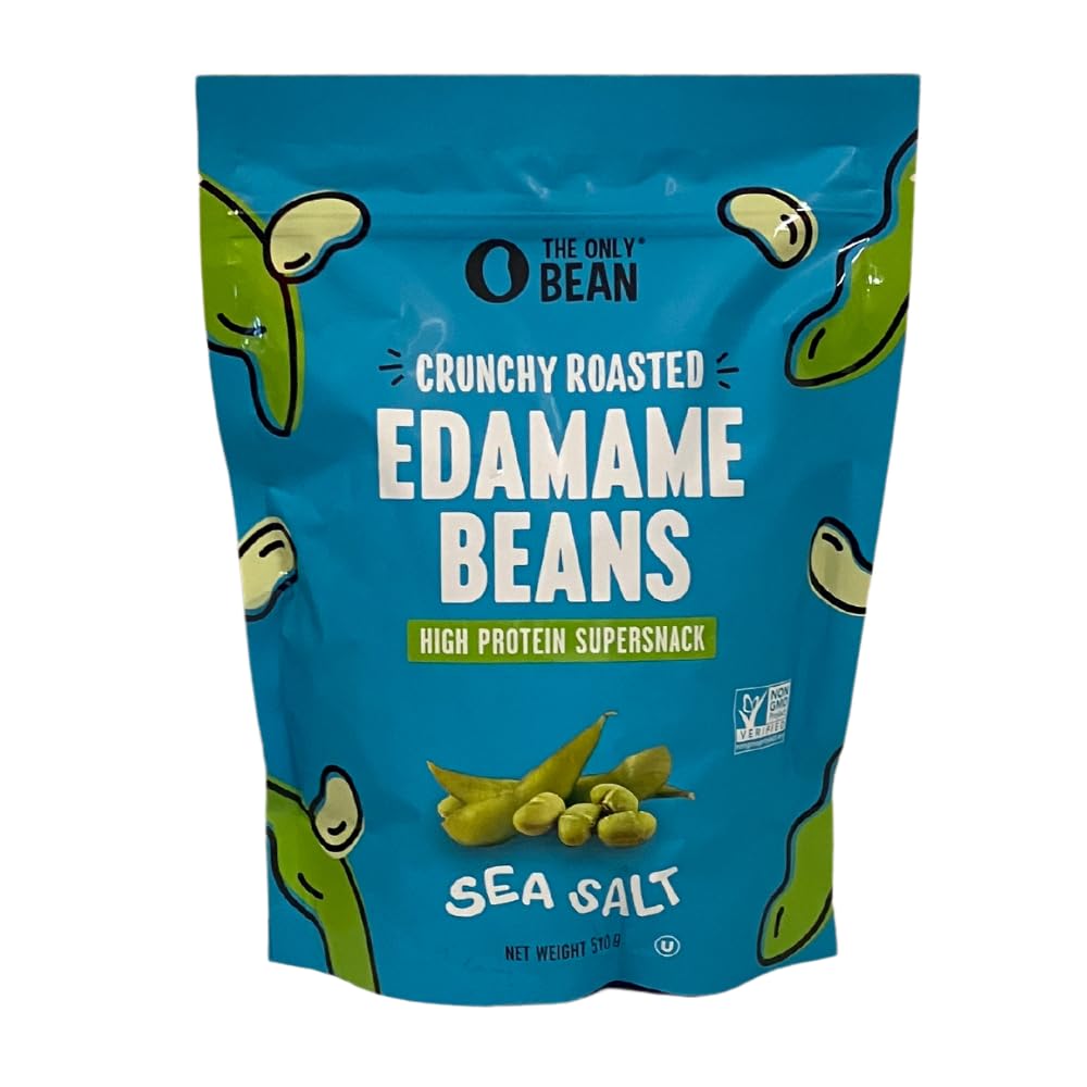 Crunchy Dry Roasted Edamame Snacks - Sea Salt Flavor, 18oz Pack | High Protein, Low Carb, Vegan & Gluten-Free | Perfect for On-the-Go Snacking, Office Lunch & Healthy Diet