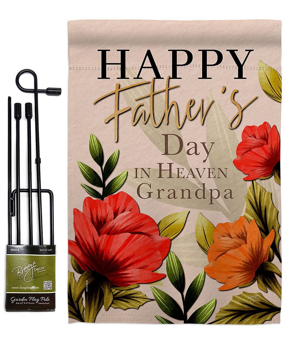 Heavenly Father & Grandpa Garden Flag Set - Double-Sided Yard Decor for Father's Day Gifts