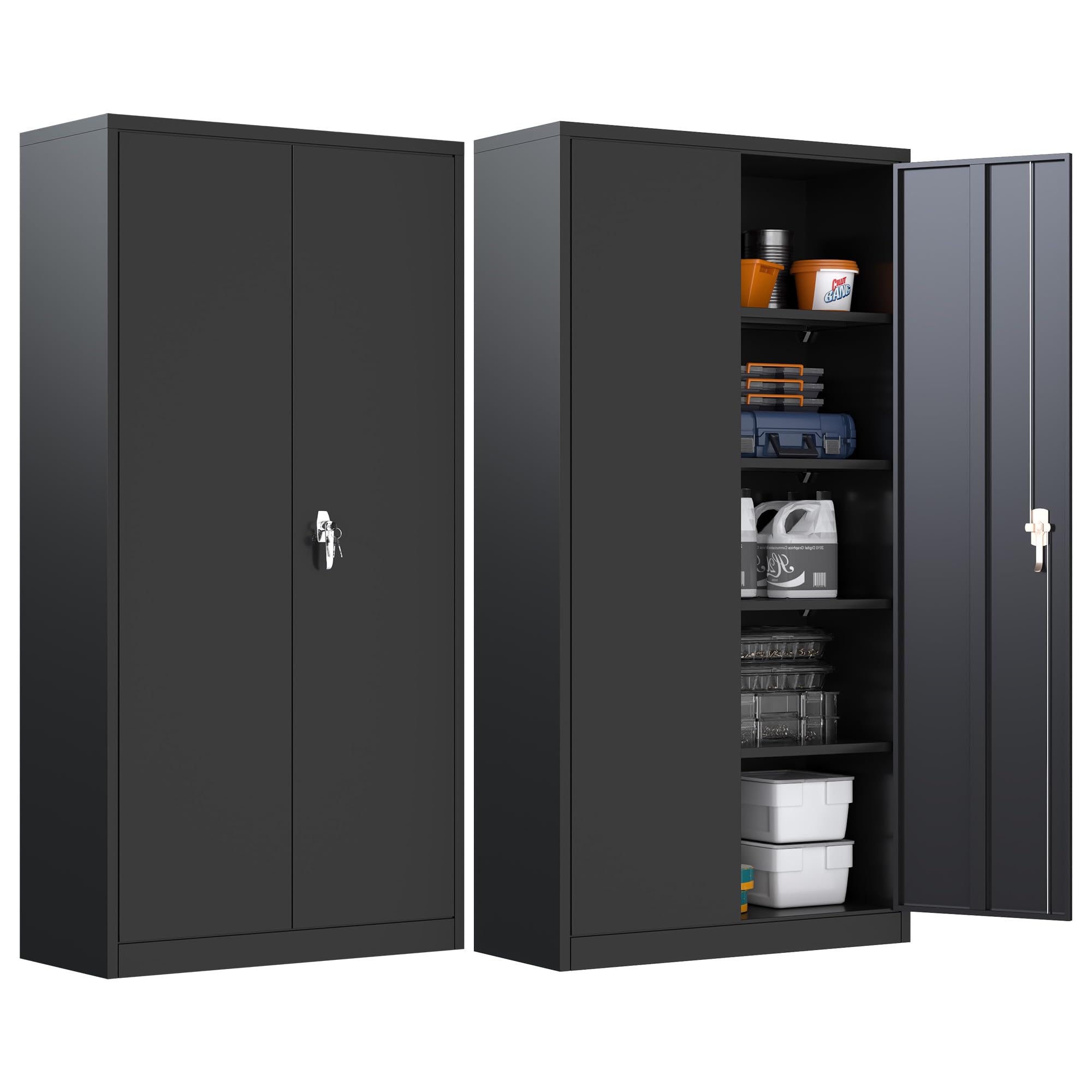 Heavy Duty Metal Storage Cabinet with Lock - 71