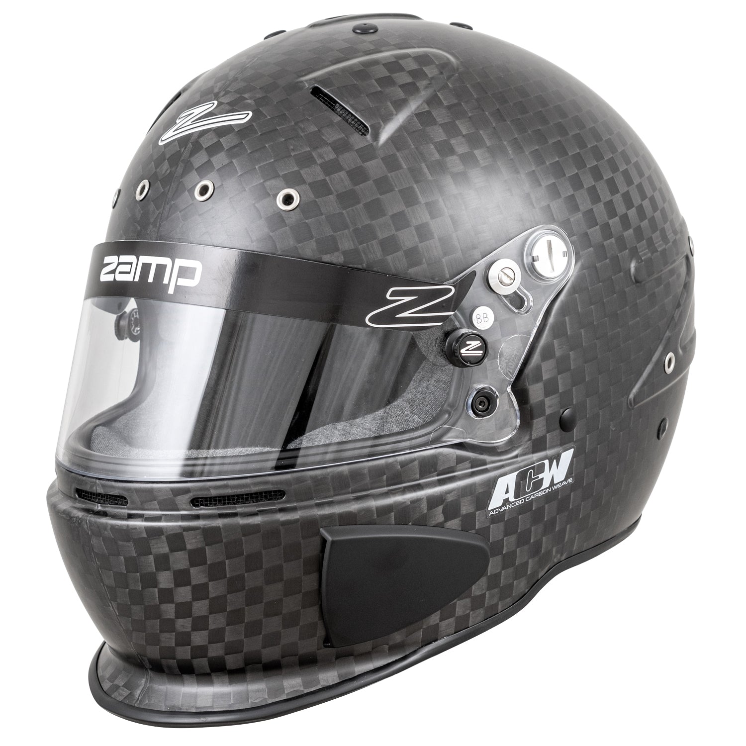 Zamp RZ-88O FIA 8860 2018 Advanced Carbon Fiber Open Wheel Racing Helmet - Lightweight Safety Helmet for Karting, Formula Racing & Track Days