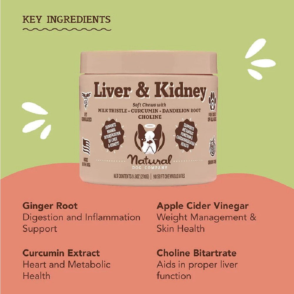 Premium Liver & Kidney Support Supplement for Dogs - Natural Detox & Vitality Booster for Senior & Adult Canines - Perfect for Daily Health Maintenance & Recovery