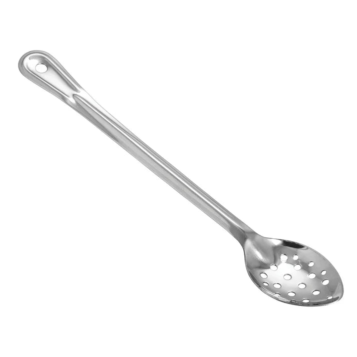 Winco BSPT 15 Perforated Basting Spoon - 15 Inch Stainless Steel Cooking Spoon for Basting, Frying & Serving - Perfect for Kitchens, Restaurants & Outdoor Grilling