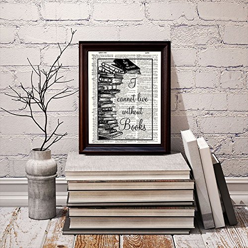 Dictionary Art Print - Inspirational Book Lover Gift for Home & Office Decor - Perfect for Libraries, Study Rooms & Reading Nooks