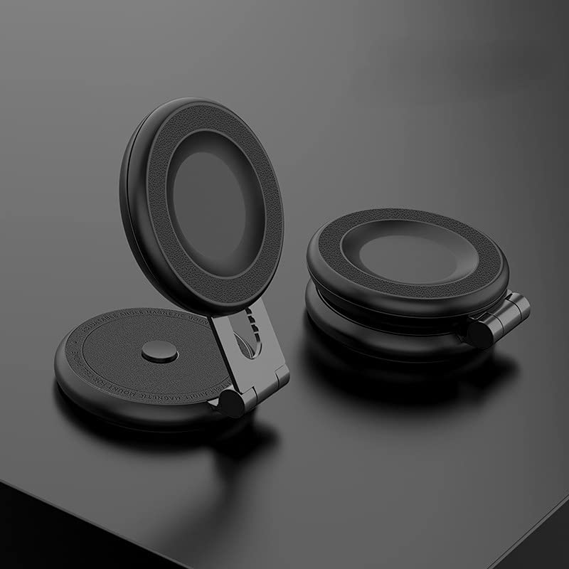 360° Rotating Magnetic Car Phone Mount - Metal Design Dashboard Holder for Smartphones - Secure & Adjustable Screen Bracket (Black) | Perfect for GPS Navigation & Hands-Free Driving