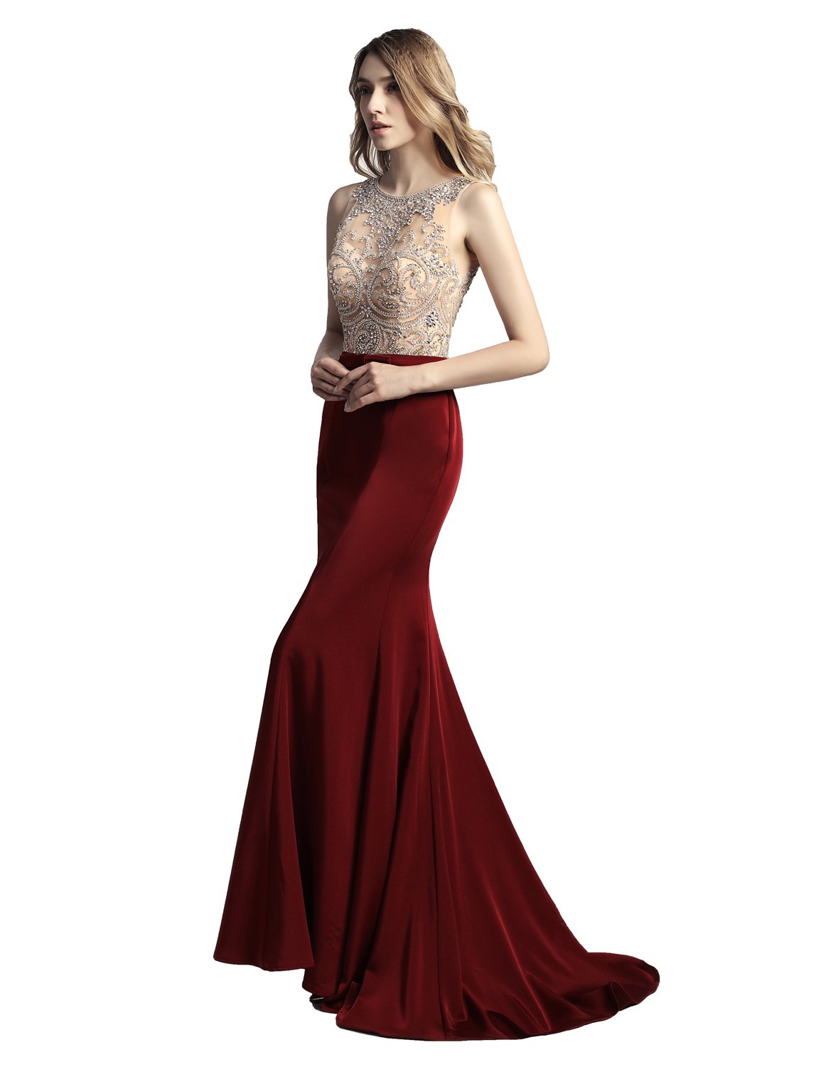 Sparkly Rhinestone Beaded Sequins Prom Dress for Women - Elegant Mermaid Wedding Party Gown | Perfect for Prom Night, Formal Events & Special Occasions