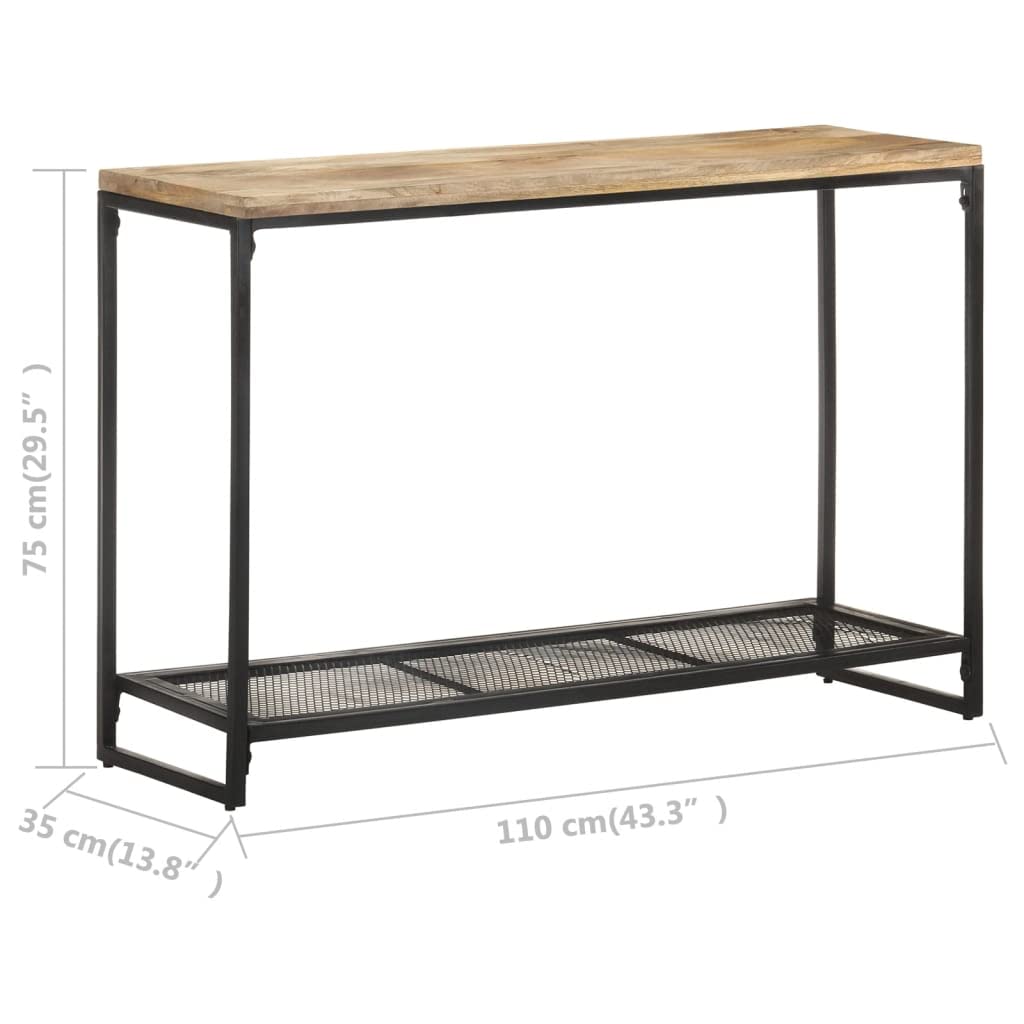 Modern 2-Tier Console Table with Mesh Shelves - 43.3