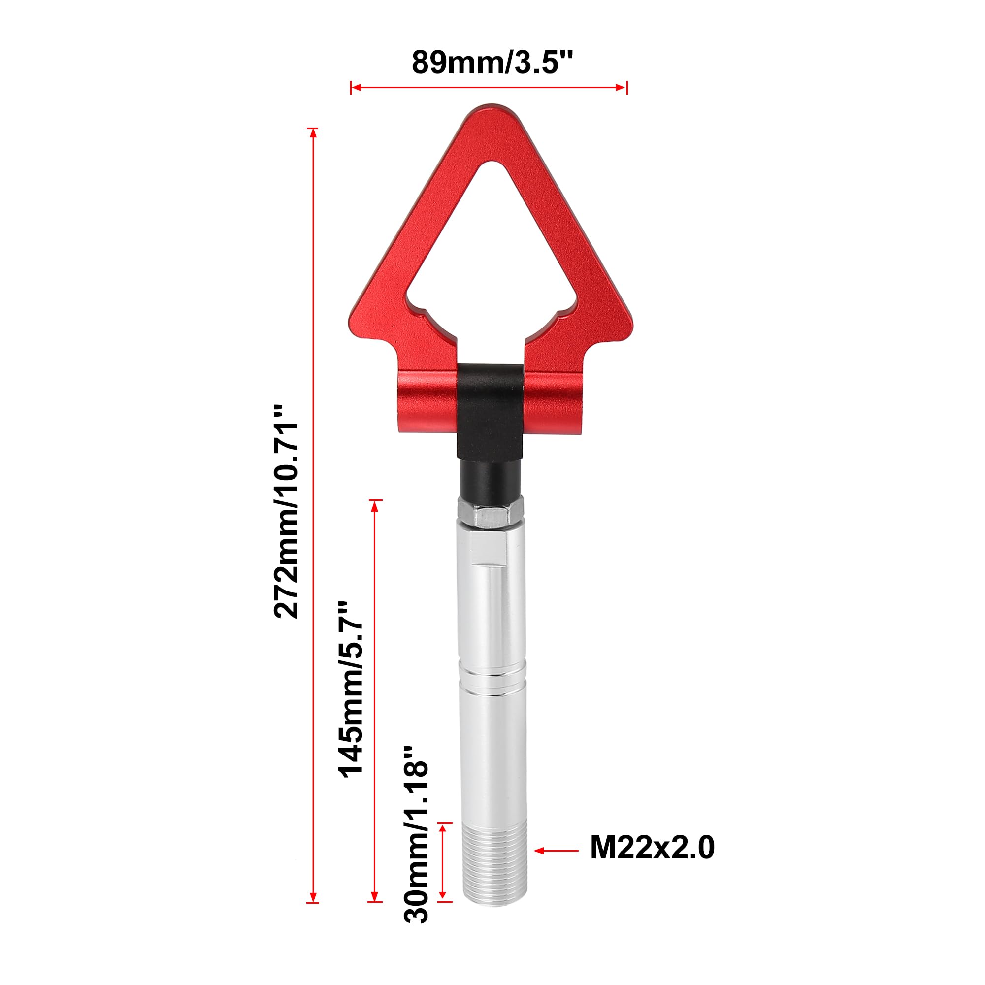 X AUTOHAUX Red Tow Hook Trailer Hitch Ring for Toyota Avanza 2007-2018 - Front/Rear Bumper Screw-On Accessory for Car Track Racing & Off-Road Towing (Perfect for Recovery, Towing, and Motorsport Events)
