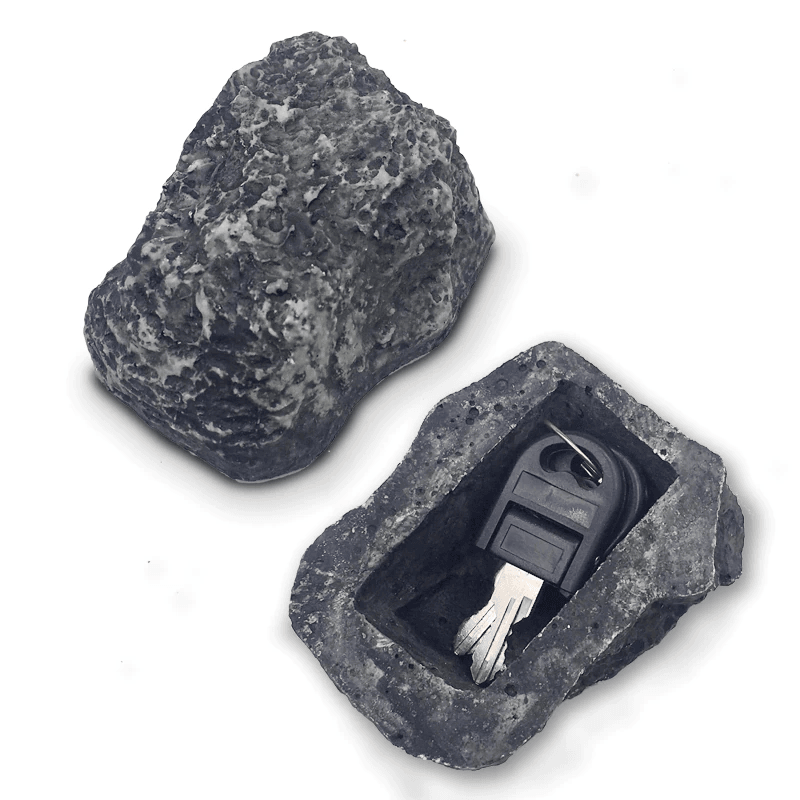 Hide a Key Rock - Realistic Fake Rock with Secret Compartment for Outdoor Key Storage - Perfect for Garden, Yard, and Home Security