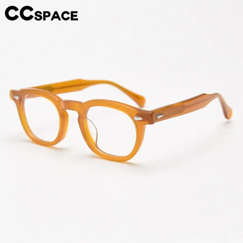 CCspace Unisex Full Rim Square Acetate Eyeglasses 56838 - Stylish & Durable Acetate Frame Glasses for Men & Women - Perfect for Reading, Work, and Everyday Fashion