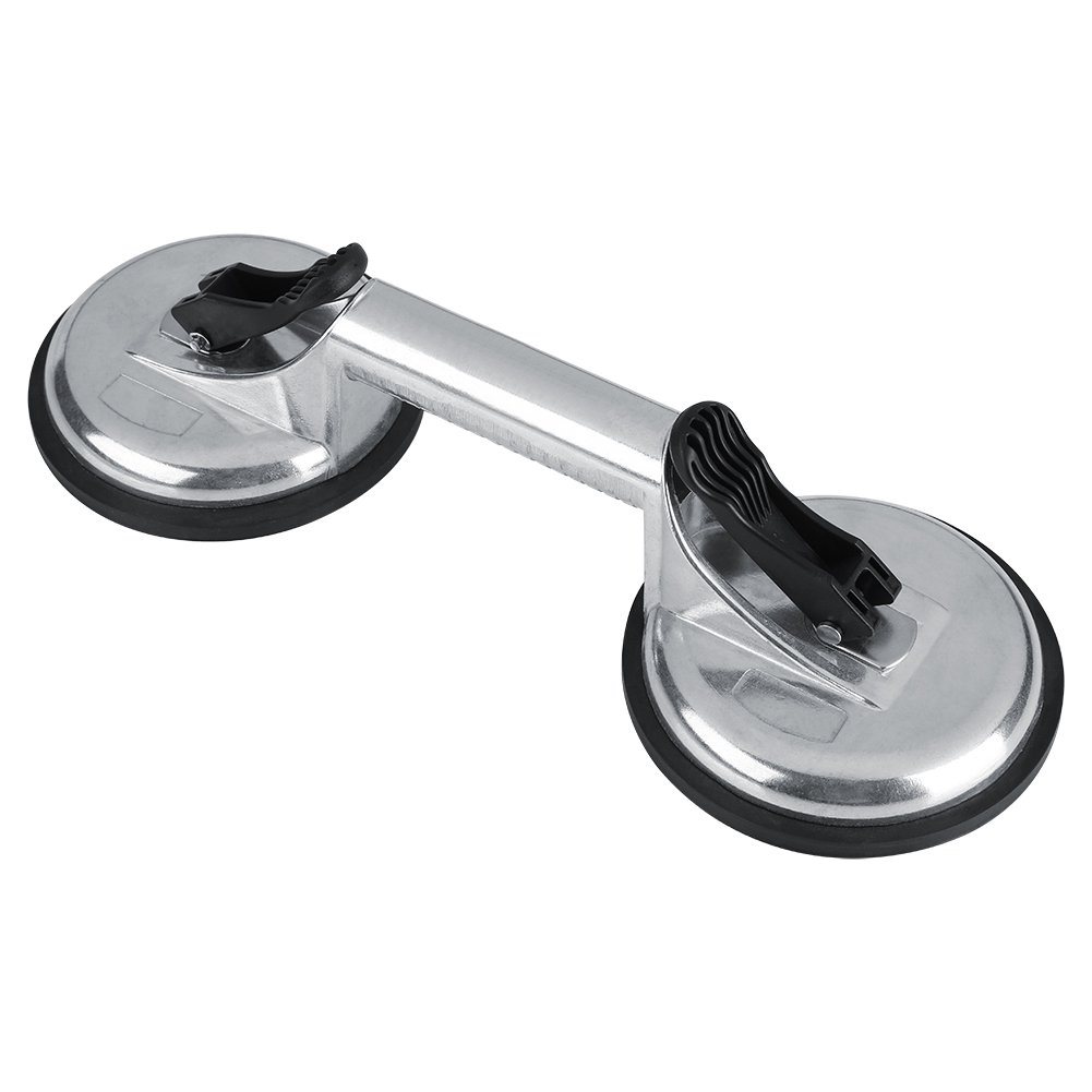 Heavy Duty Aluminum Alloy Vacuum Suction Cup - Professional Double Plate Glass Lifter & Dent Puller for Window Installation, Auto Body Repair, and Glass Moving