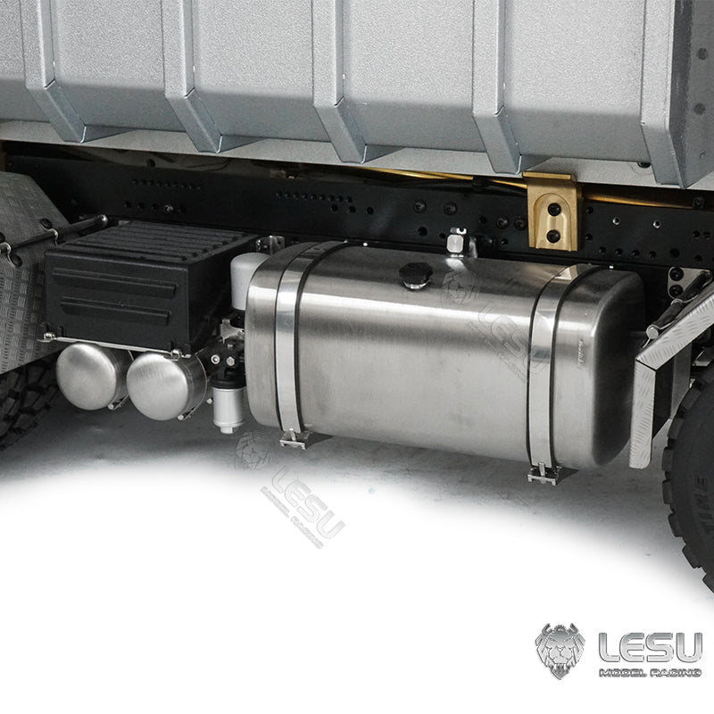 2-Speed LESU Remote Control Hydraulic Roll On/Off Dumper Crane - 1/14 Scale RC Tipper Truck with Locking Differential, Metal 8x8 Chassis & Gearbox - Perfect for Construction Site Simulation & RC Truck Enthusiasts