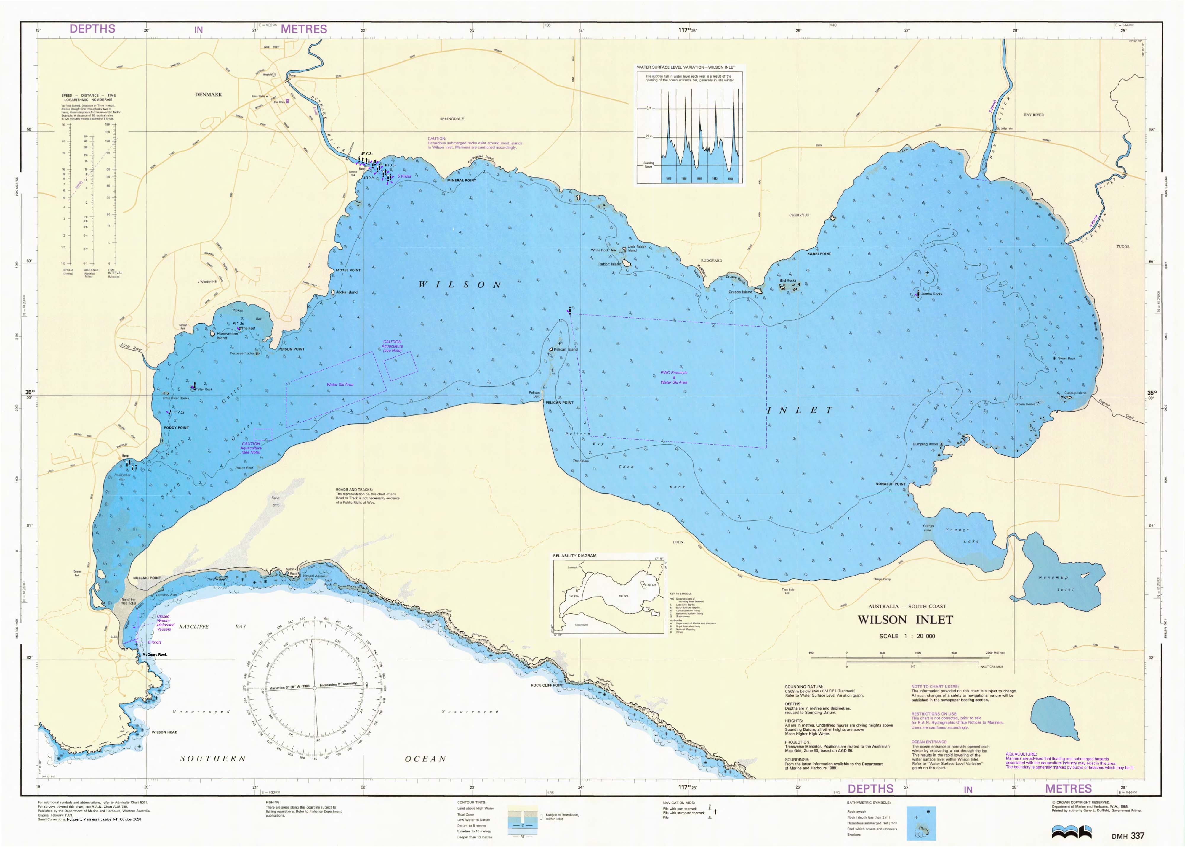 Wilson Inlet DPI Fishing Chart - Accurate Depth & Navigation Guide for Anglers & Boaters | Perfect for Saltwater & Freshwater Fishing Trips