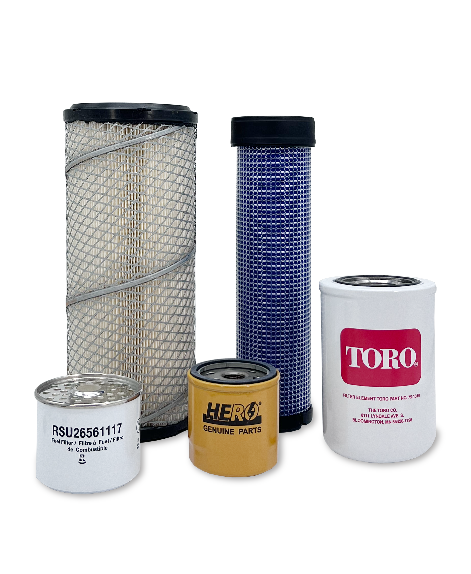 HERO® Maintenance Filter Kit for Takeuchi TS60R Skid Steer Loader - Air, Oil & Hydraulic Filters - Perfect for Construction & Farm Equipment Maintenance