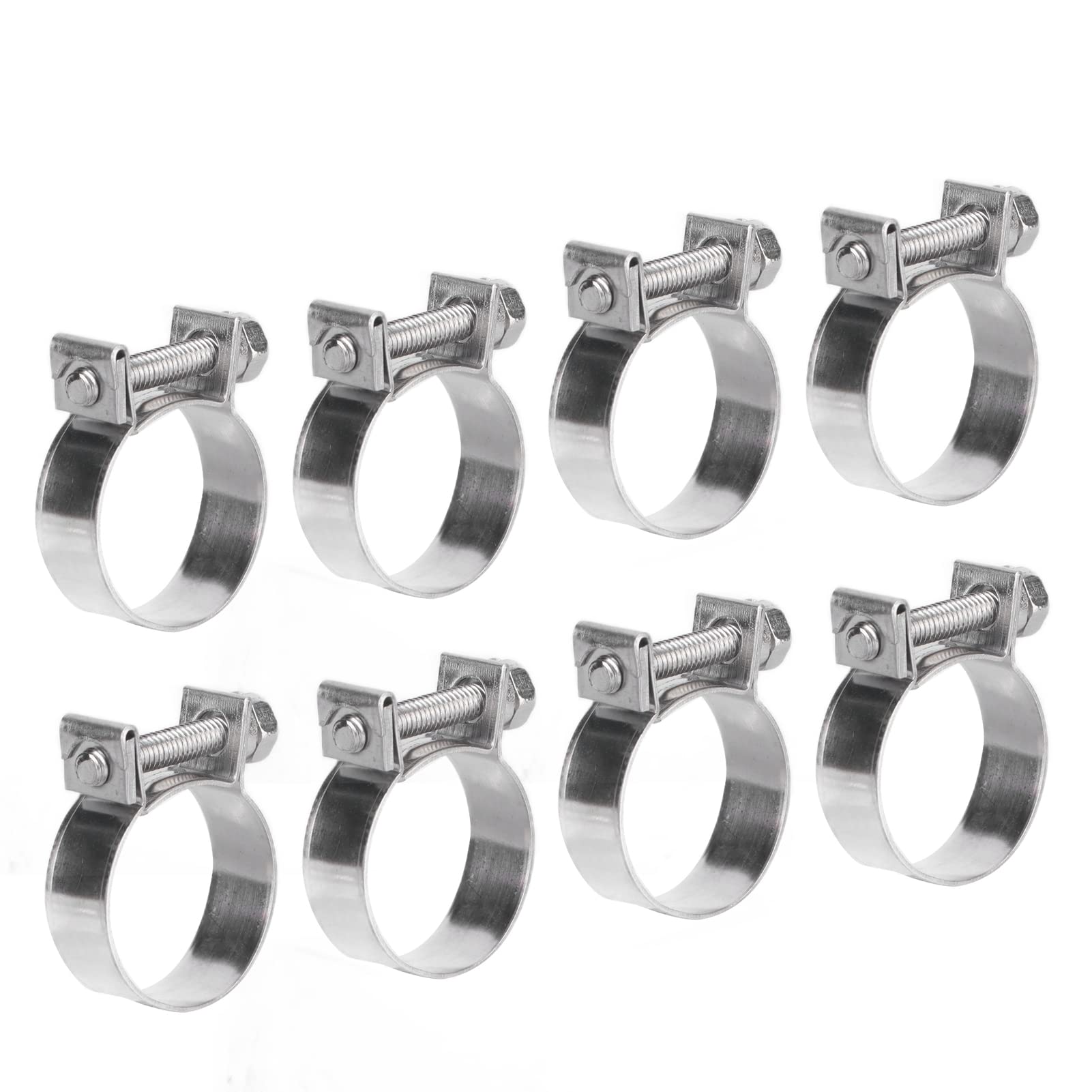 Stainless Steel Hose Clamp 19-21mm - Heavy Duty Mini Screw Clamp for Automotive, Petrochemical & Pharmaceutical Pipes - Perfect for Fuel Lines, Water Hoses & Industrial Tubing Connections