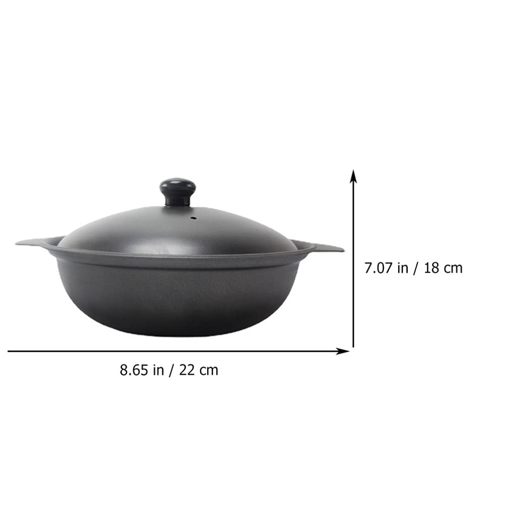 Premium Enameled Cast Iron Casserole Pot - 18cm Covered Dutch Oven with Lid, Stovetop & Oven Safe for Cooking Rice, Stews, Soups - Ideal for Home Kitchen, Camping & Outdoor Cooking