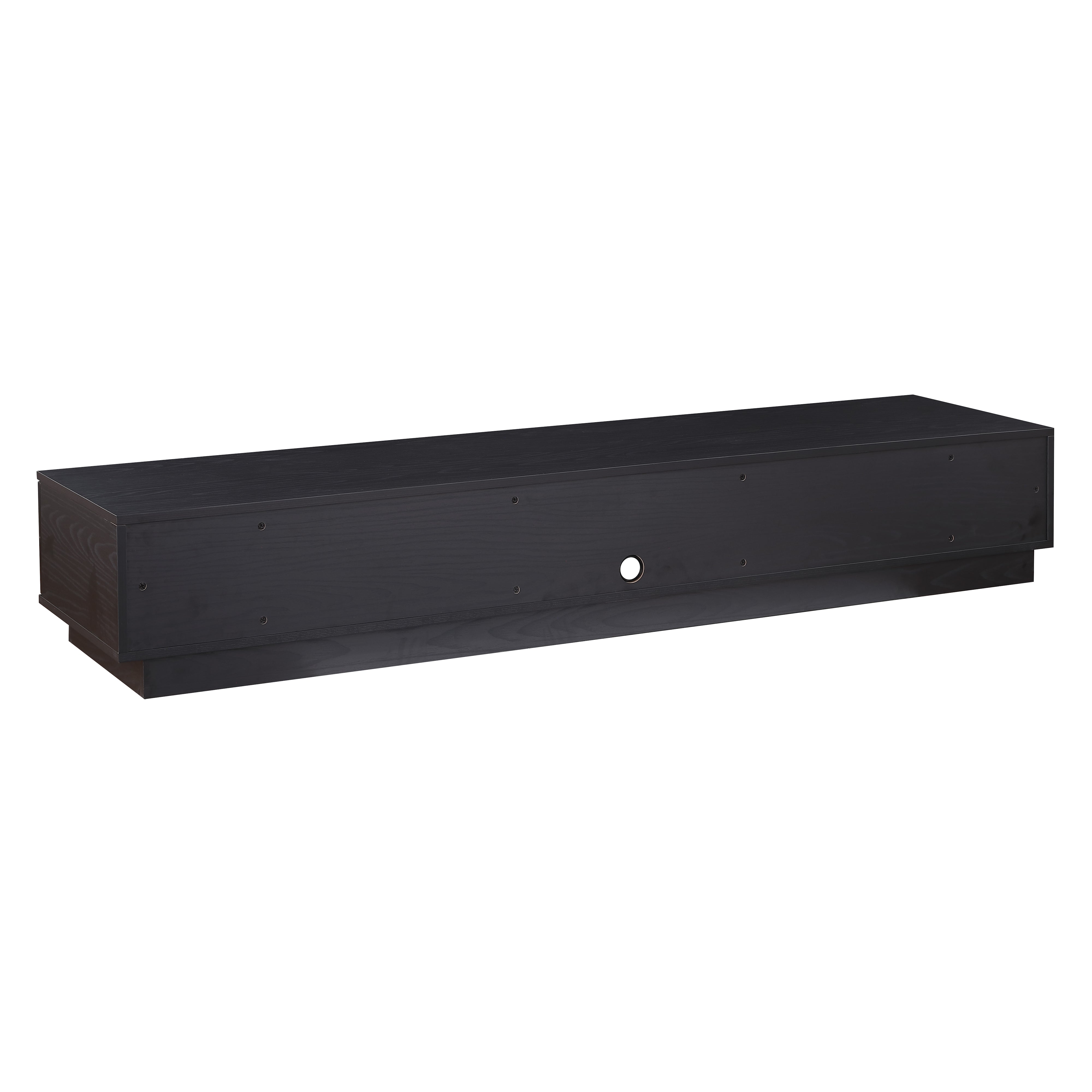Tauris Rio 2200mm Black Oak Low Line TV Stand - Modern Entertainment Center & Media Cabinet for Living Room, Home Theater, and Gaming Setup