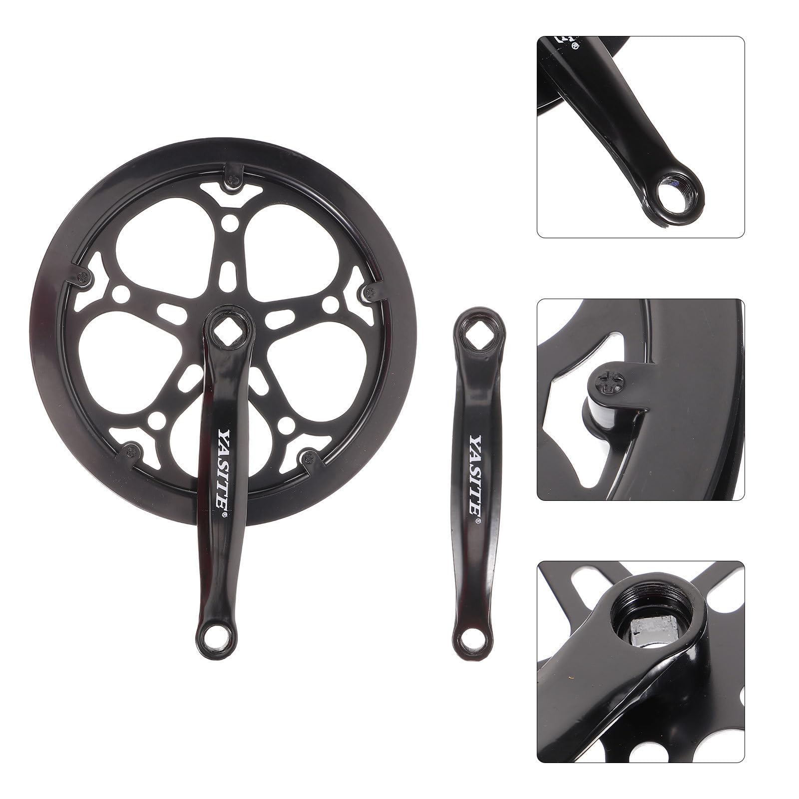 52T 170mm Bike Crankset - Single Speed & Mountain Bike Replacement Crank Arm Set | Durable Alloy Construction for Road & Trail Cycling | Perfect for Commuting, Fitness Riding & Off-Road Adventures