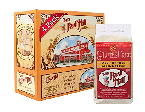Bob's Red Mill Gluten Free All Purpose Baking Flour - 22 Oz (4 Pack) | Premium Wheat-Free Flour for Cakes, Cookies & Bread | Perfect for Home Baking & Gluten-Free Diets