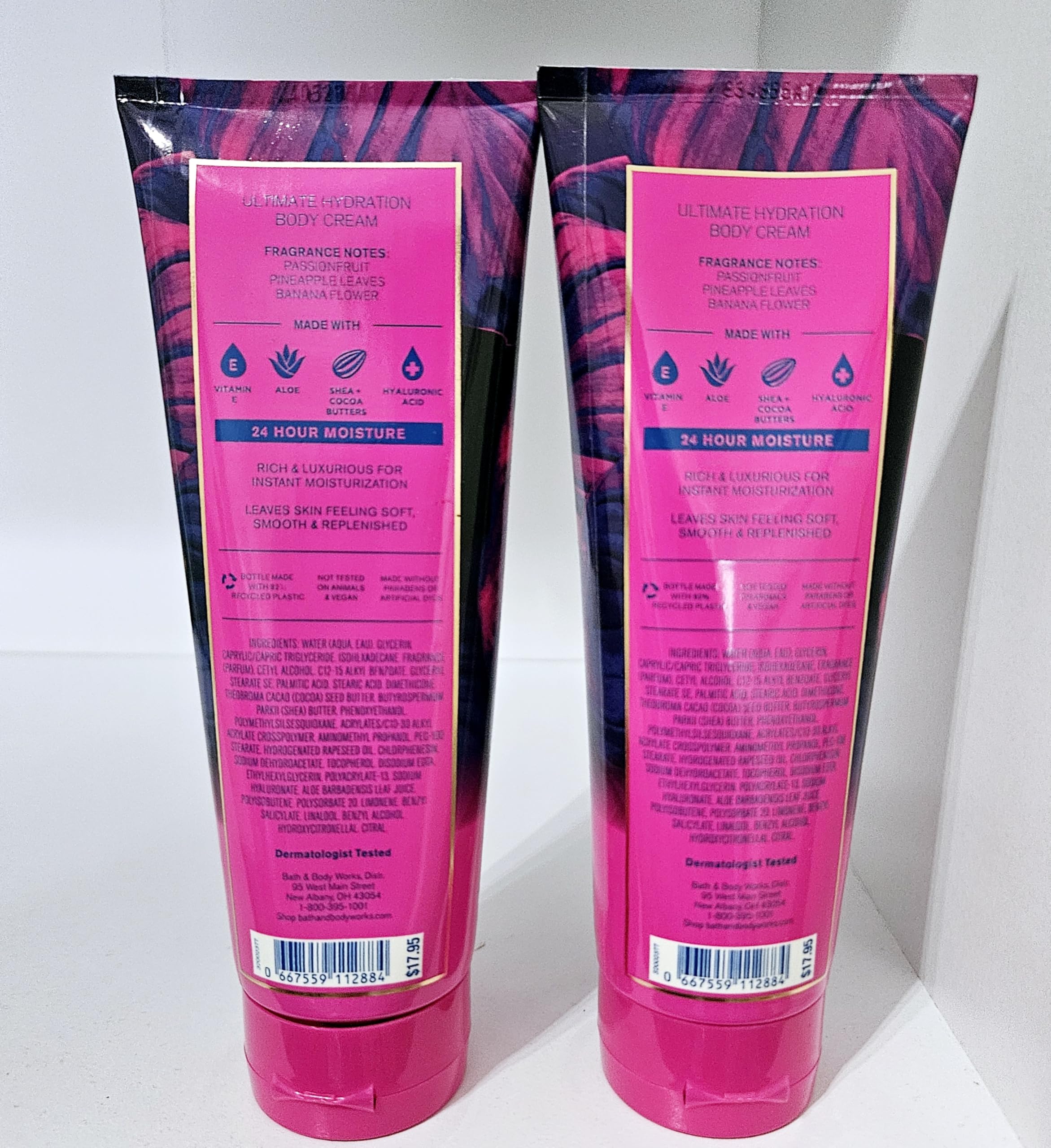 Bahamas Passionfruit & Banana Flower Ultimate Hydration Body Cream - 8 oz (2 Pack) with Shea Butter, 24 Hour Moisture for Dry Skin - Perfect for Daily Body Care & Gift Giving