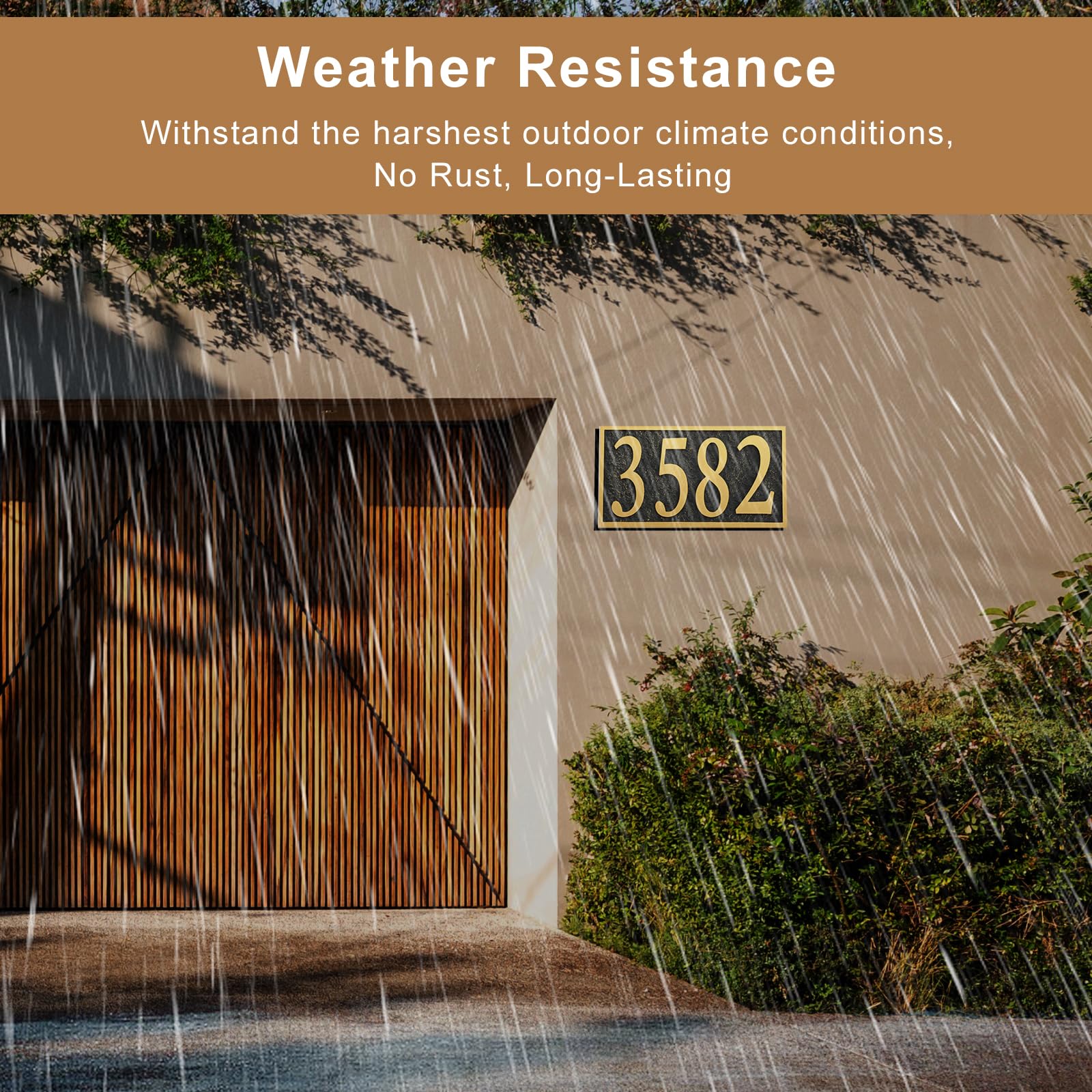 Custom Metal Address Plaque Sign - Personalized House Number Plaque for Home, Store, Yard, Garage & Apartment | Thick Rust-Free & Fade Resistant | High Visibility 911 Emergency Sign | Perfect for Outdoor Entryway, Mailbox & Front Door Decor