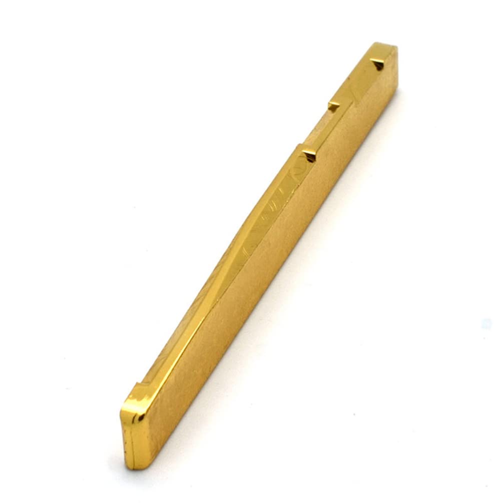 Milisten 72mm Brass Guitar Bridge Saddle & Nut Set - Replacement Part for Folk/Acoustic Guitars - Perfect for Kids & Beginner Guitar Maintenance & Repair