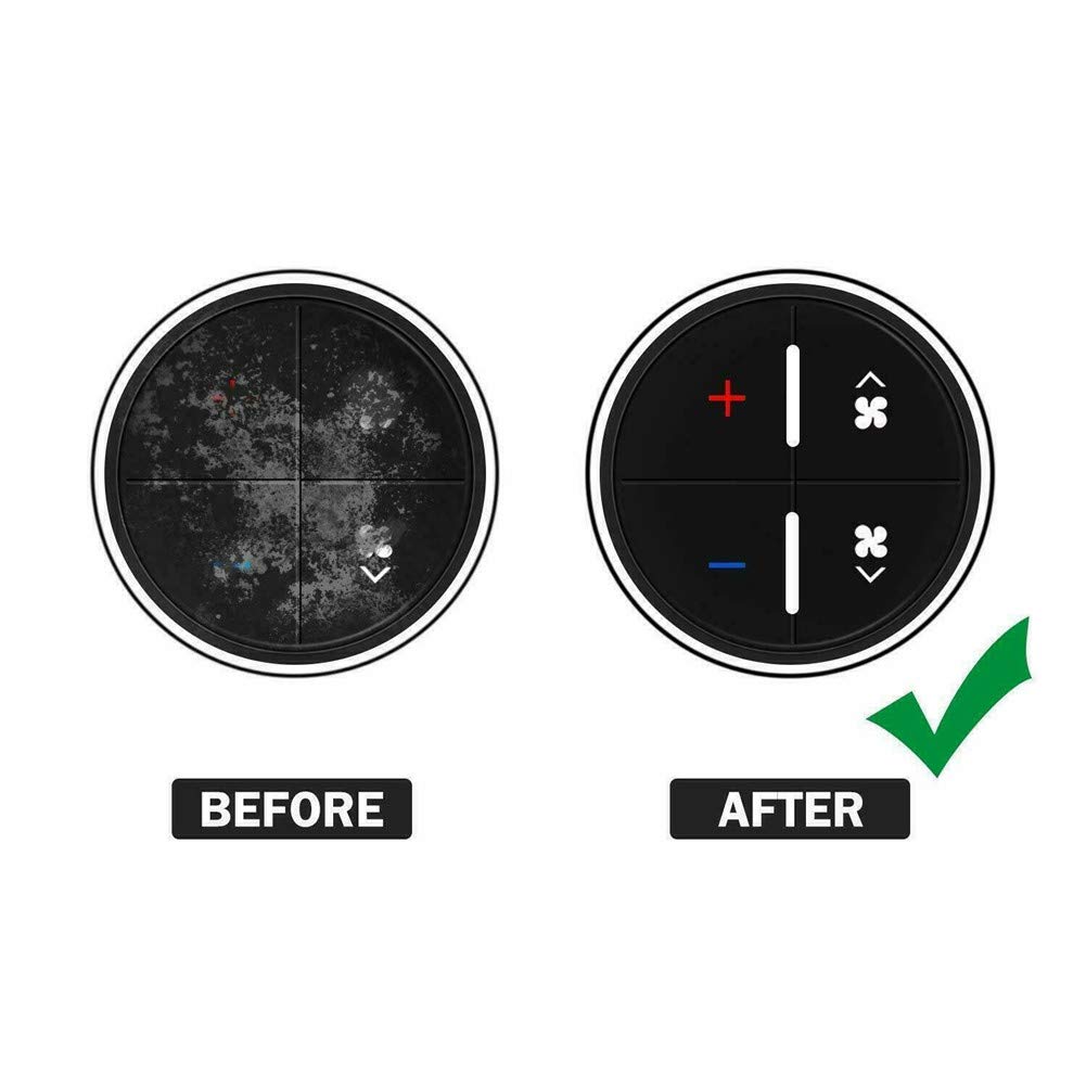 ZCARGEL AC Button Decal Stickers - A/C Dash Button Repair Kit Replacement for Chevy Avalanche, Silverado, Suburban | Easy Peel & Stick Installation | Perfect for Broken or Worn AC Buttons