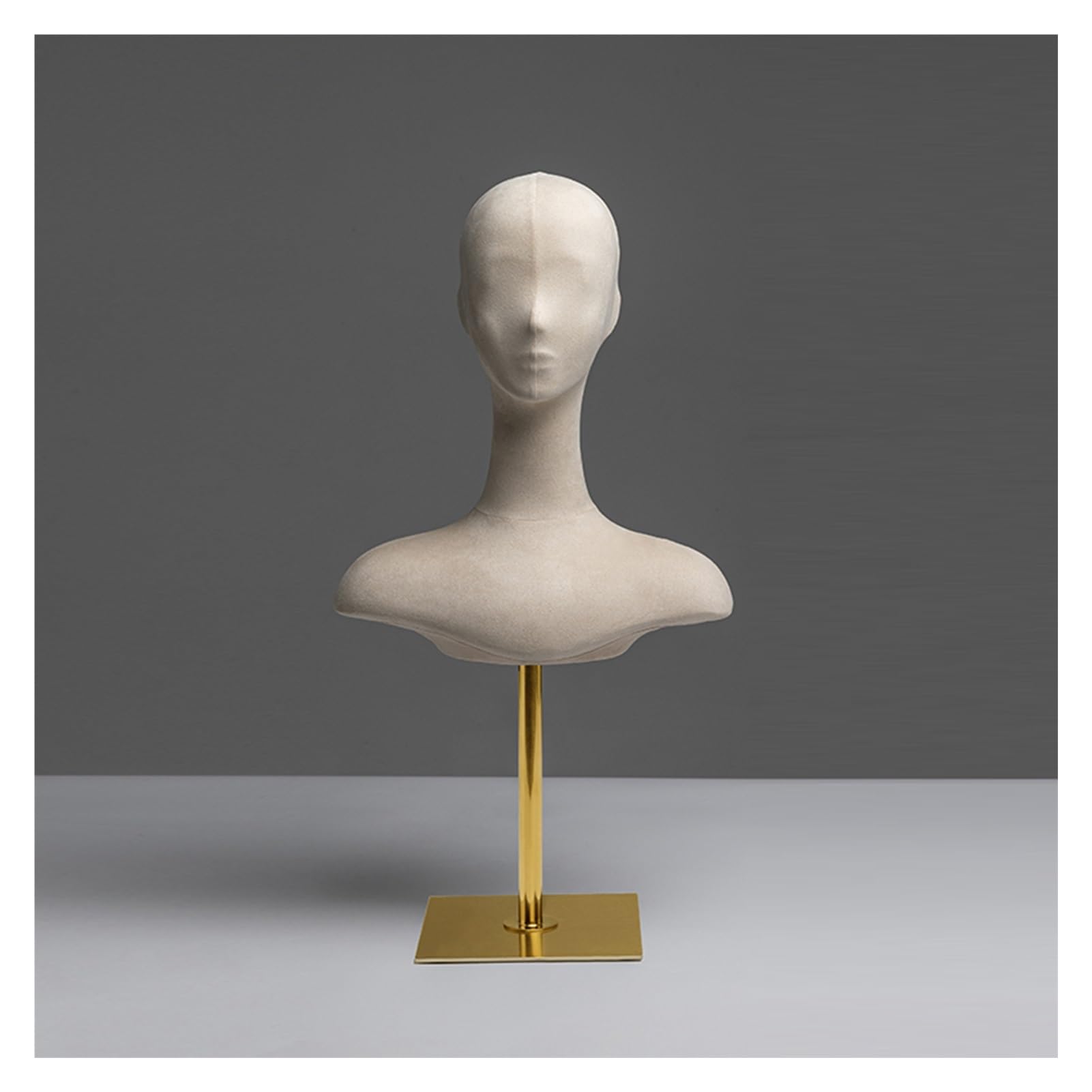 XPLKQXE Wig Display Stand - Adjustable Mannequin Head for Styling Wigs, Hats, Glasses & Hairpieces - Beige Color - Perfect for Salons, Cosplay & Home Wig Storage