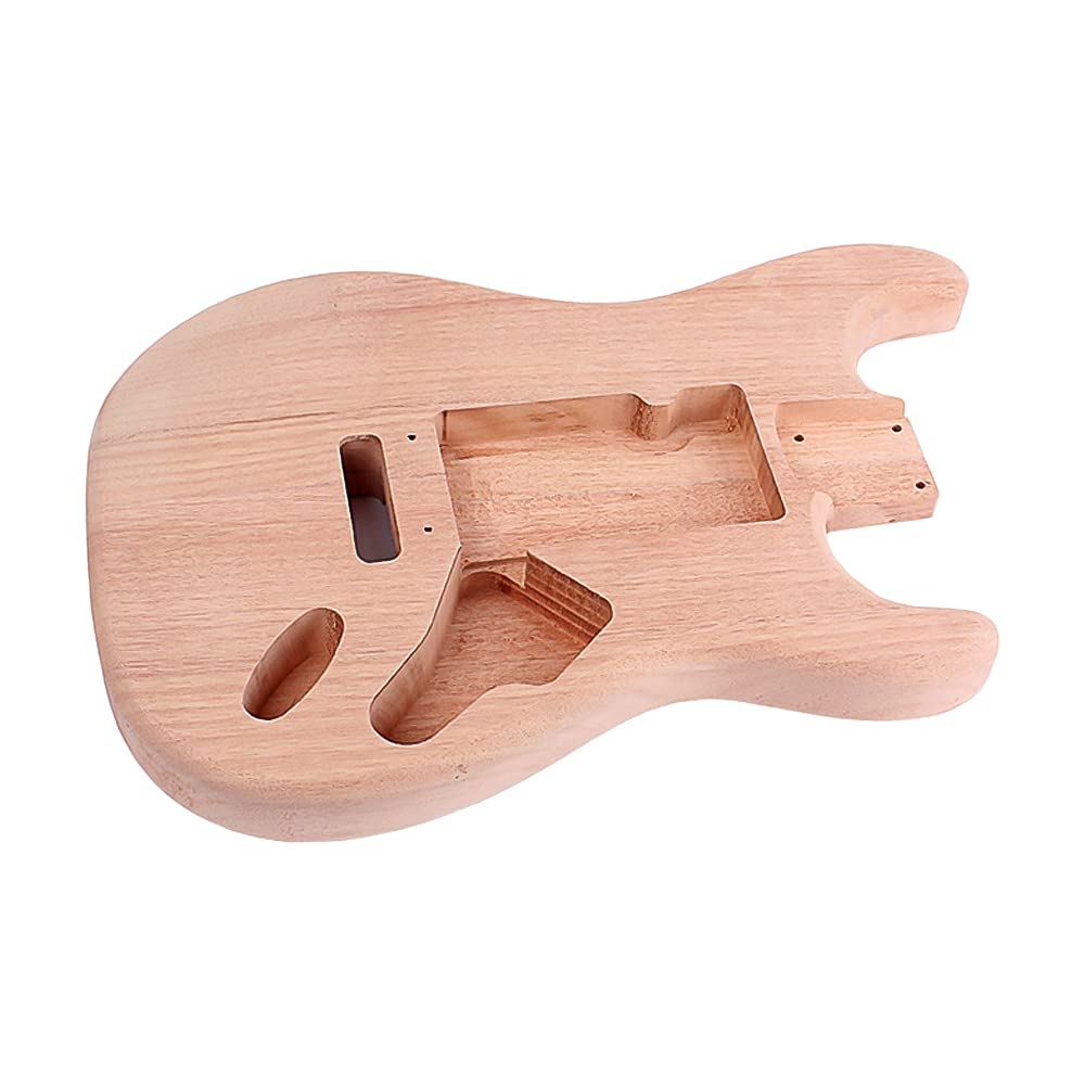 ST Electric Guitar Body - Red Walnut DIY Guitar Kit with Natural Wood Finish | Perfect for Custom Guitar Building & Replacement Parts for Musicians