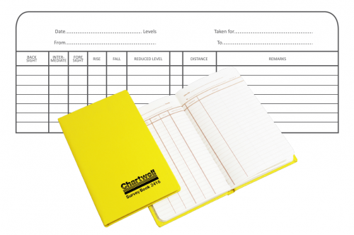 Chartwell Survey Book C2416 (100 Pages, 320F) - Premium Engineering Notebook for Field Surveys, Construction & Landscaping Projects