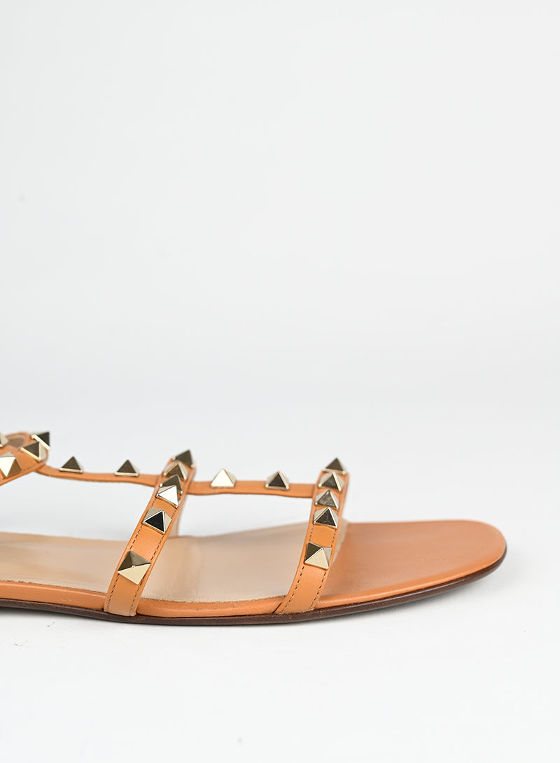 Valentino Beige Leather Gladiator Sandals Size 40 - Stylish & Comfortable for Summer Outings, Beach Trips & Casual Wear
