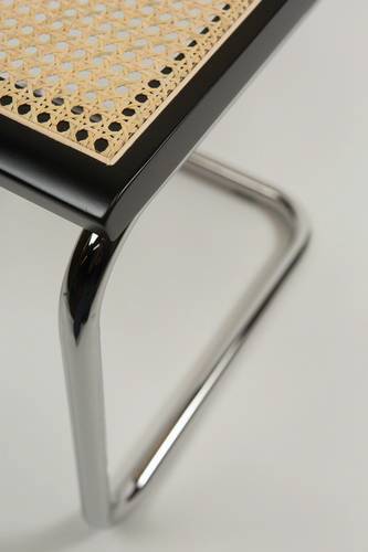 Marcel Breuer Cesca Cane Side Chair - Black Wood Frame & Woven Cane Seat | Mid-Century Modern Dining Chair for Kitchen, Dining Room & Office | Ergonomic & Stylish Home Decor