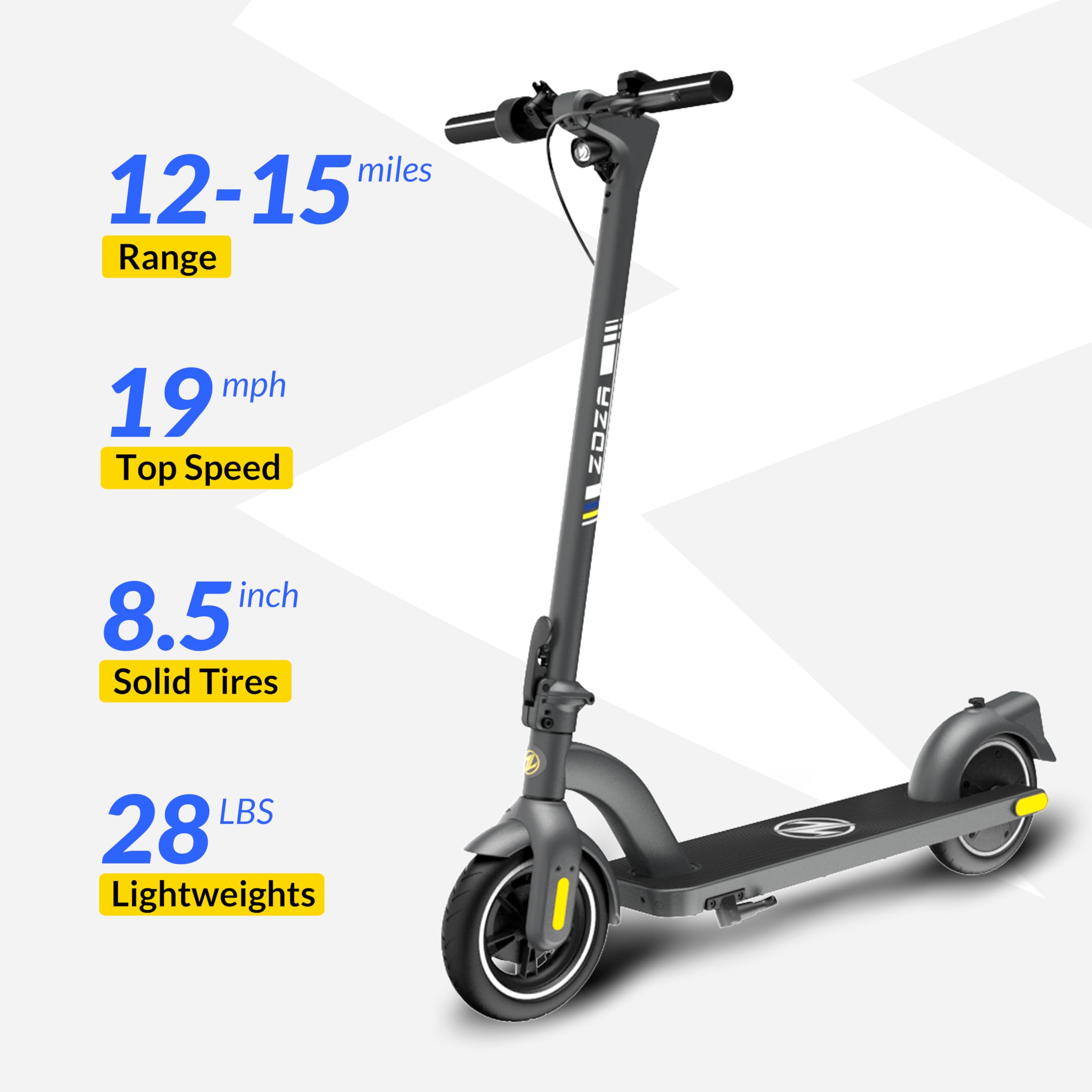 ZD01 Electric Scooter for Adults - 500W Peak Motor, 19 MPH Speed & 12-15 Mile Range | 8.5