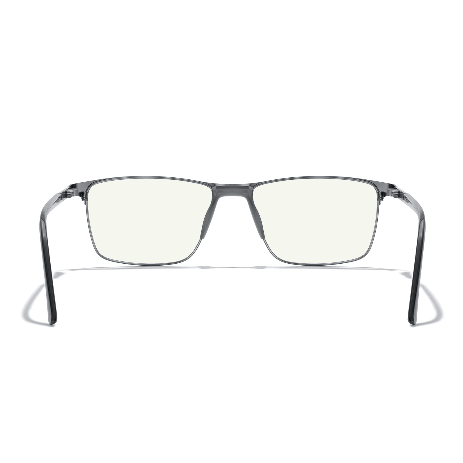Blue Light Blocking Glasses for Men - Fashion Metal Frame Reading Glasses with Spring Hinge - Computer Glasses, Gaming Glasses & Night Driving Eyewear