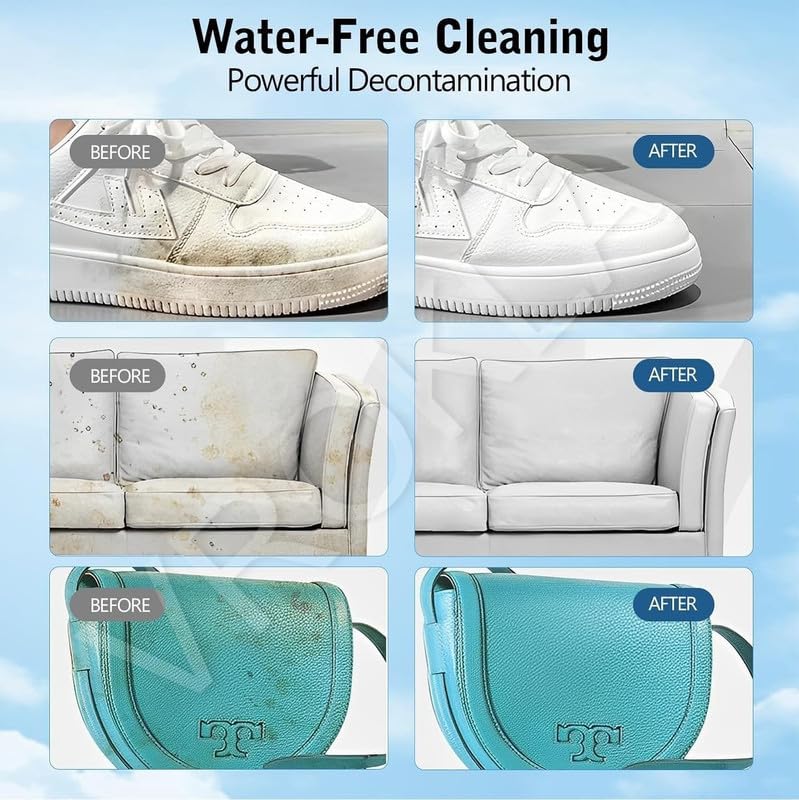 VROKLA White Shoe Cleaner Cream with Sponge - Instant Whitening & No-Wash Cleaning Kit for Sneakers, Shoes & Footwear | Stain Remover & Polish (260g) | Perfect for Gym, Work & Everyday Use