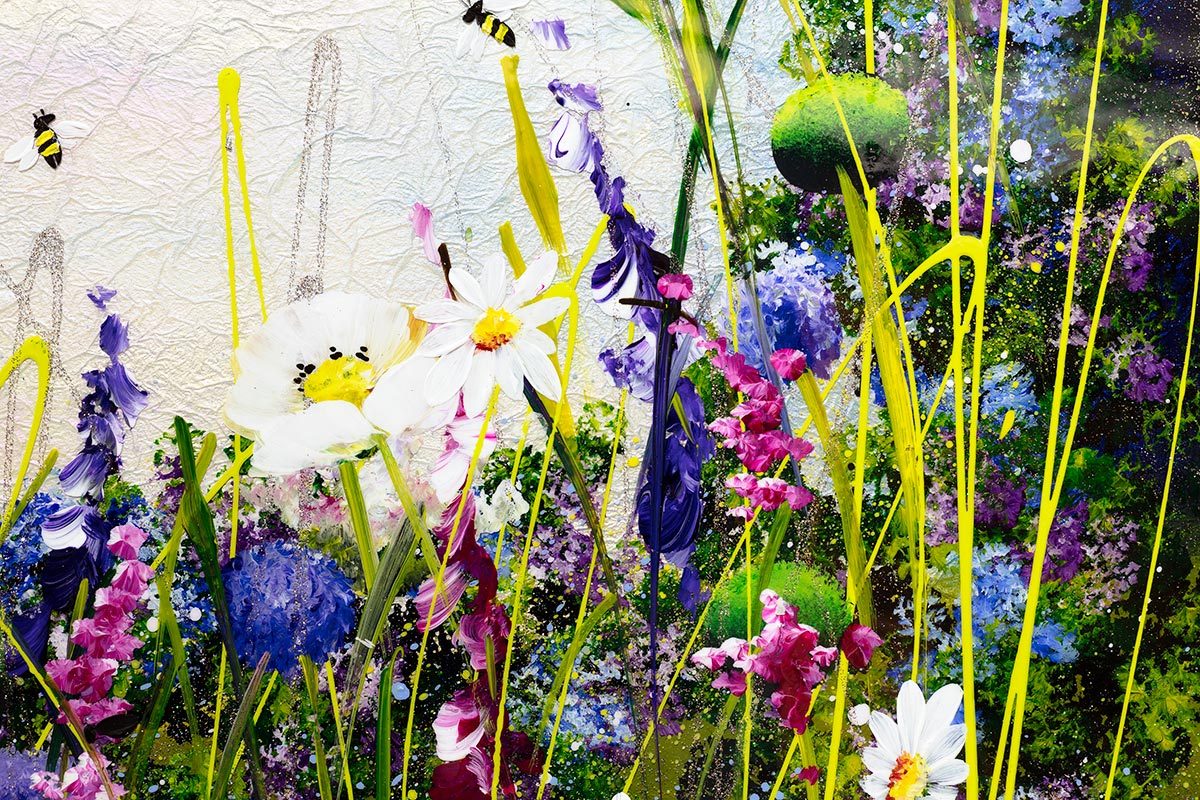 Original Beautiful Meadow Landscape Painting - Handmade Wall Art for Home & Office Decor - Perfect for Living Room, Bedroom, or Gift