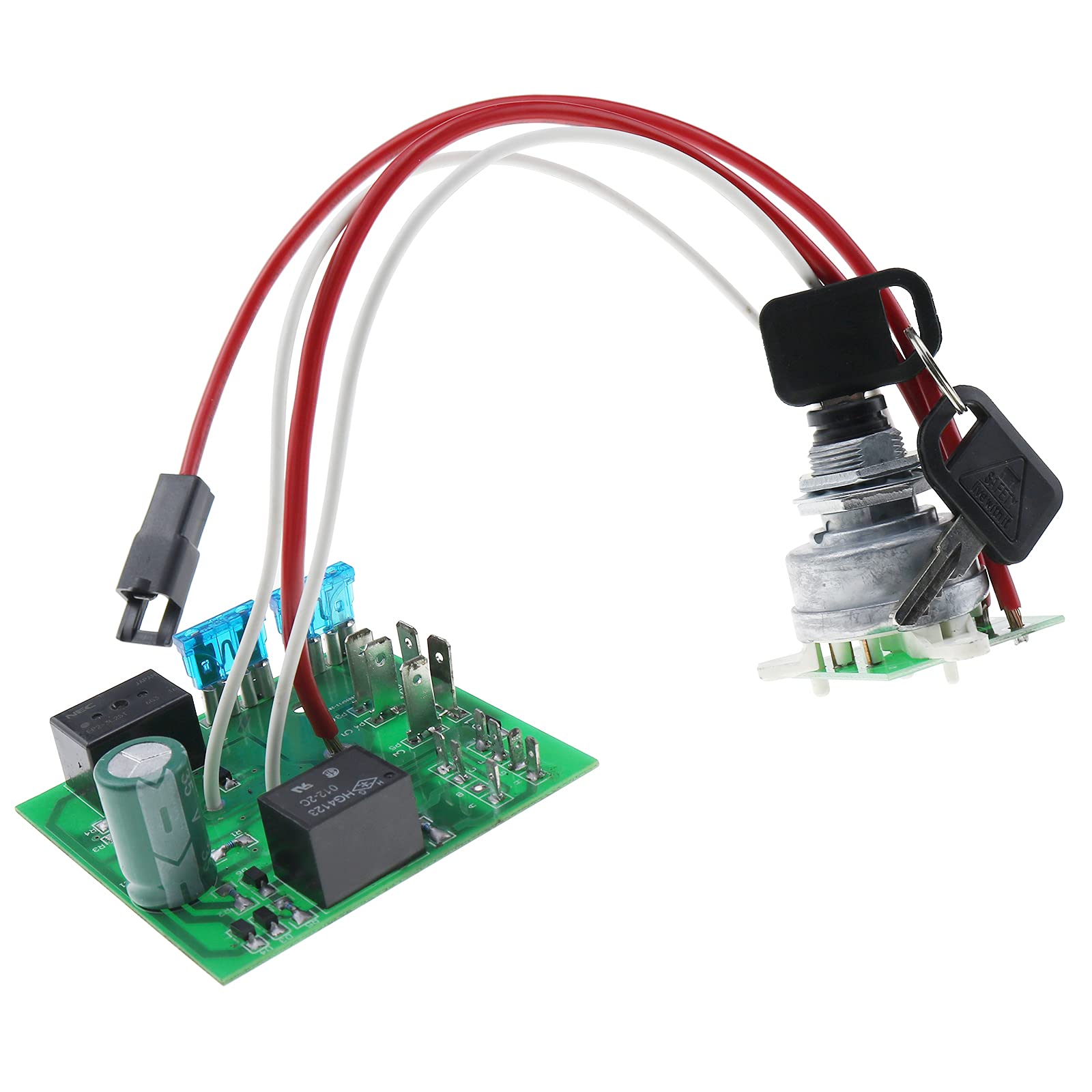 ZTUOAUMA Ignition Switch Starter Module Set with 2 Keys - Compatible with John Deere 325 335 345 Garden Tractors (Serial # Below 070000) - Replacement Part #AM124137 AM119999 - Perfect for Lawn Mower & Tractor Maintenance & Repair