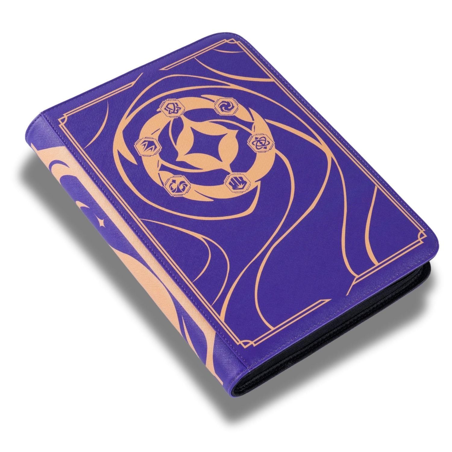 Premium 9-Pocket Card Binder for Lorcana TCG - Holds 504 Cards with Sleeves, Compatible with Disney Lorcana & Other Trading Card Games (Purple) - Perfect for Collectors, Tournaments & Card Storage Organization