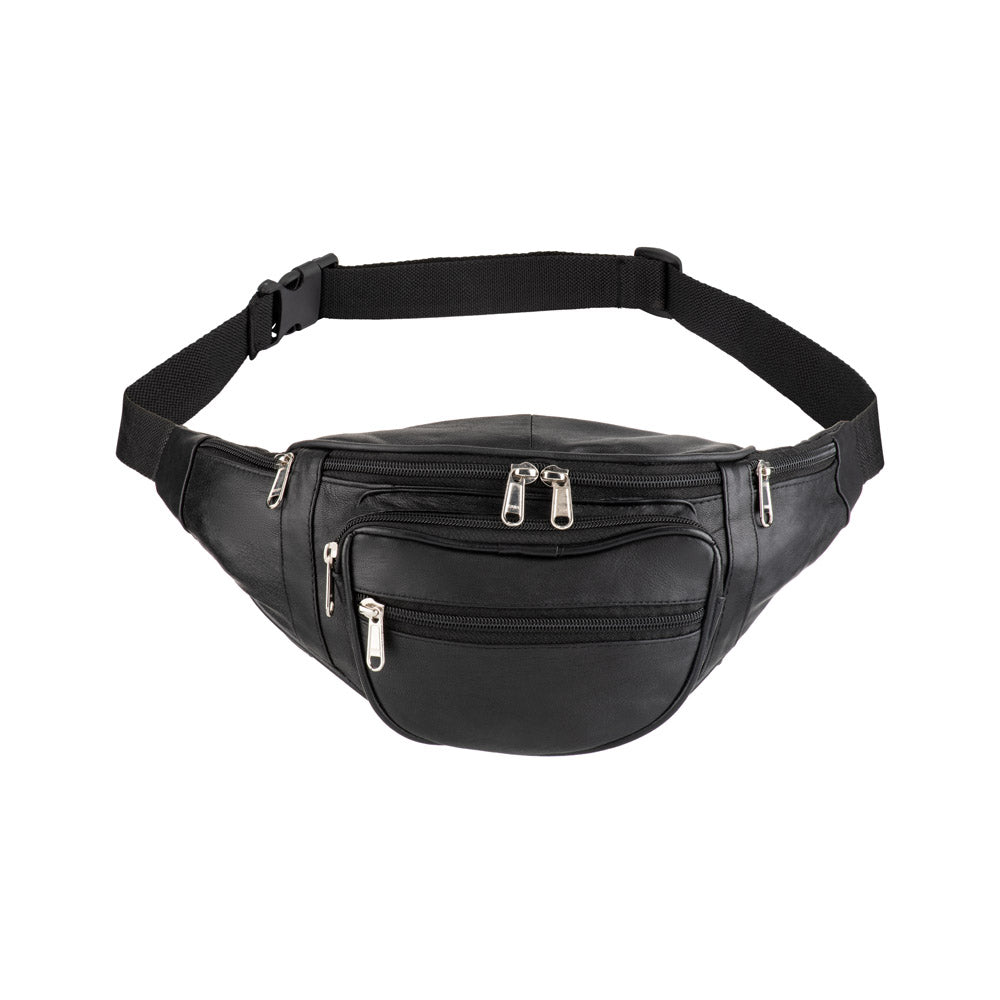 Premium BB 006 Black Waist Bag - Adjustable Belt Bum Bag for Travel, Running & Outdoor Activities | Hands-Free Convenience for Hiking, Concerts & Shopping